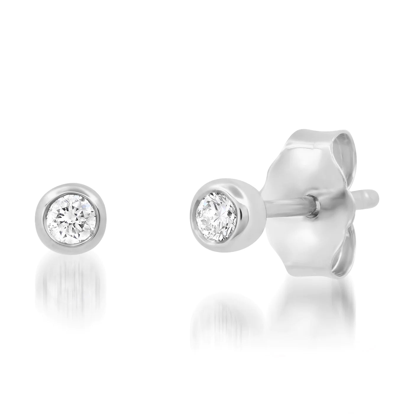 Diamond Bezel Set Studs