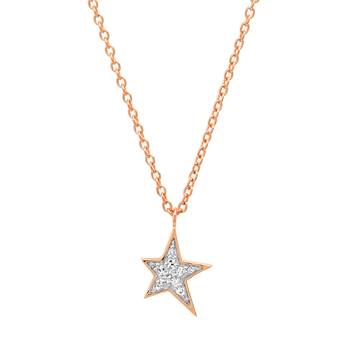 Diamond Star Charm Necklace