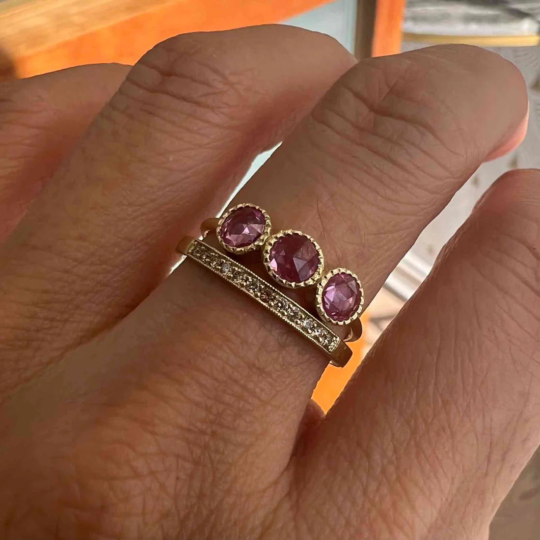 Pink Sapphire Aria Ring