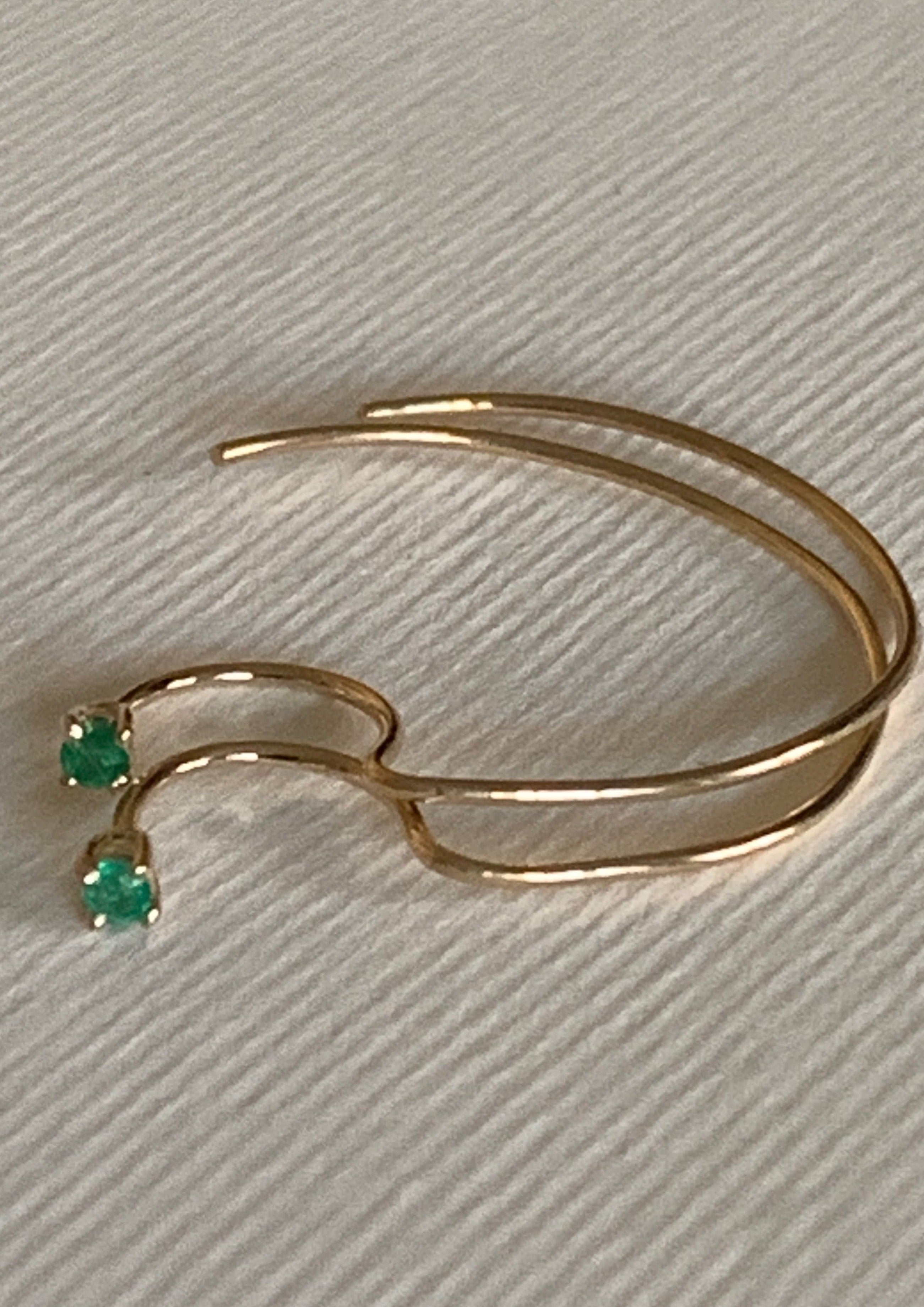 XL Emerald Cerceau Hoops