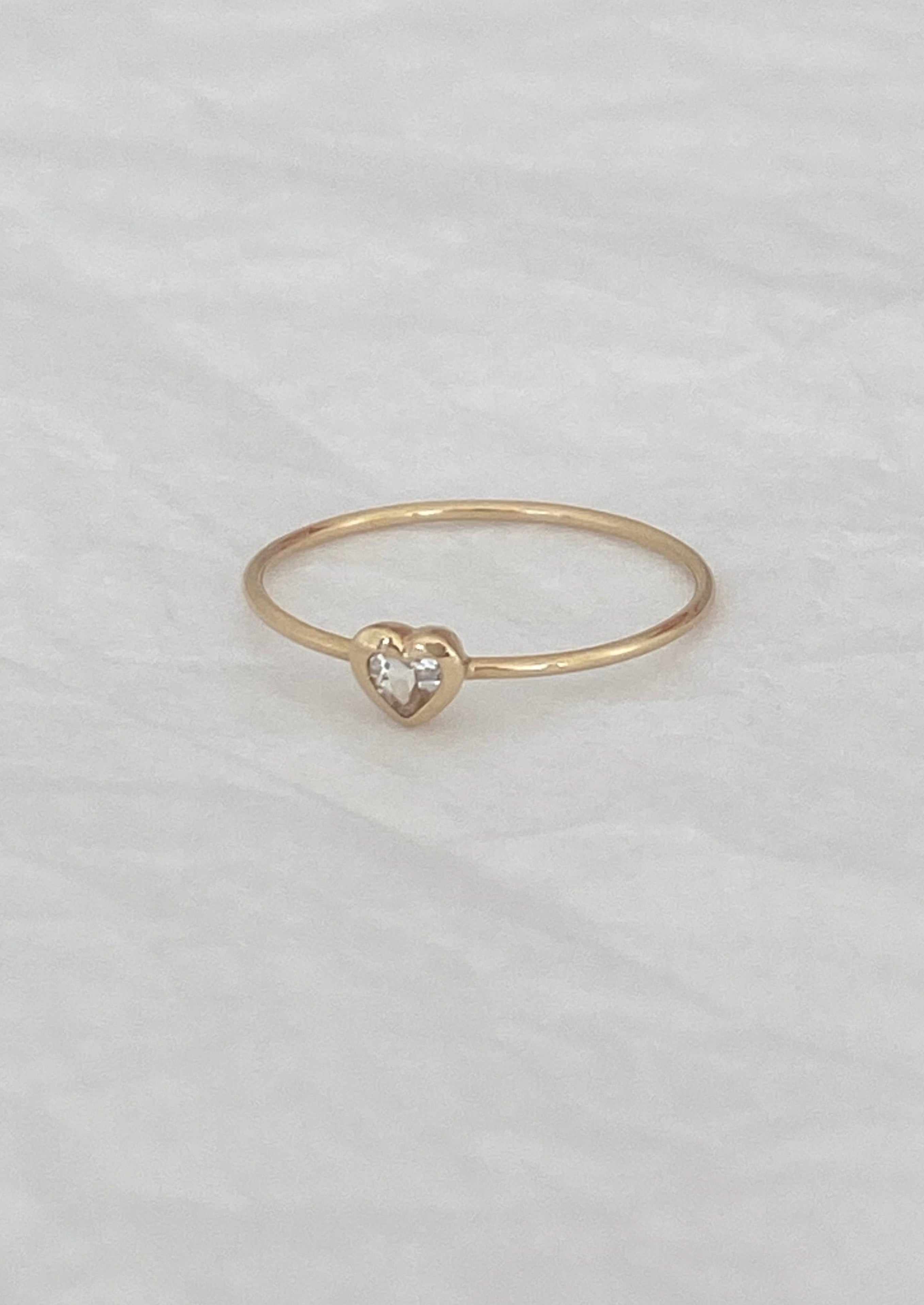 Topaz Baby Heart Ring