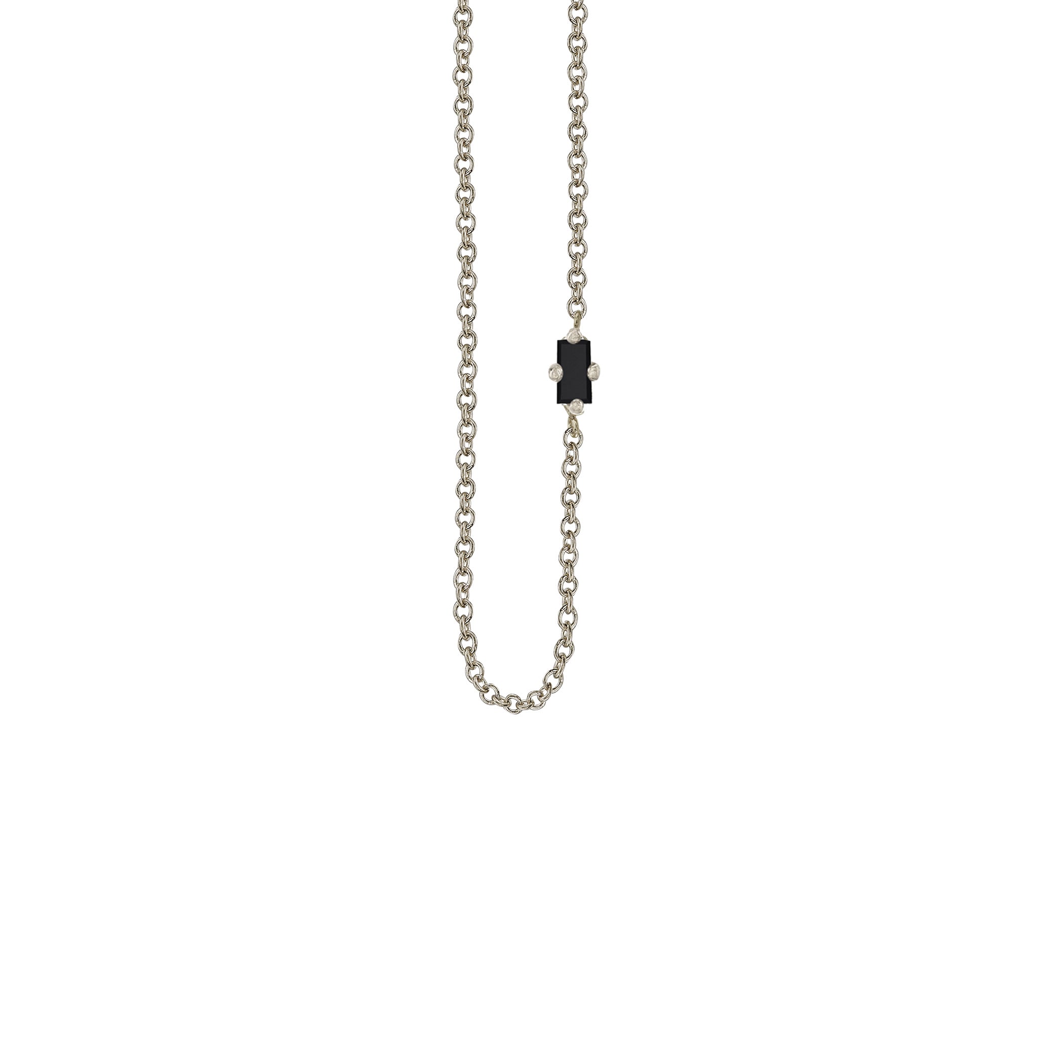 Black Diamond Floating Necklace