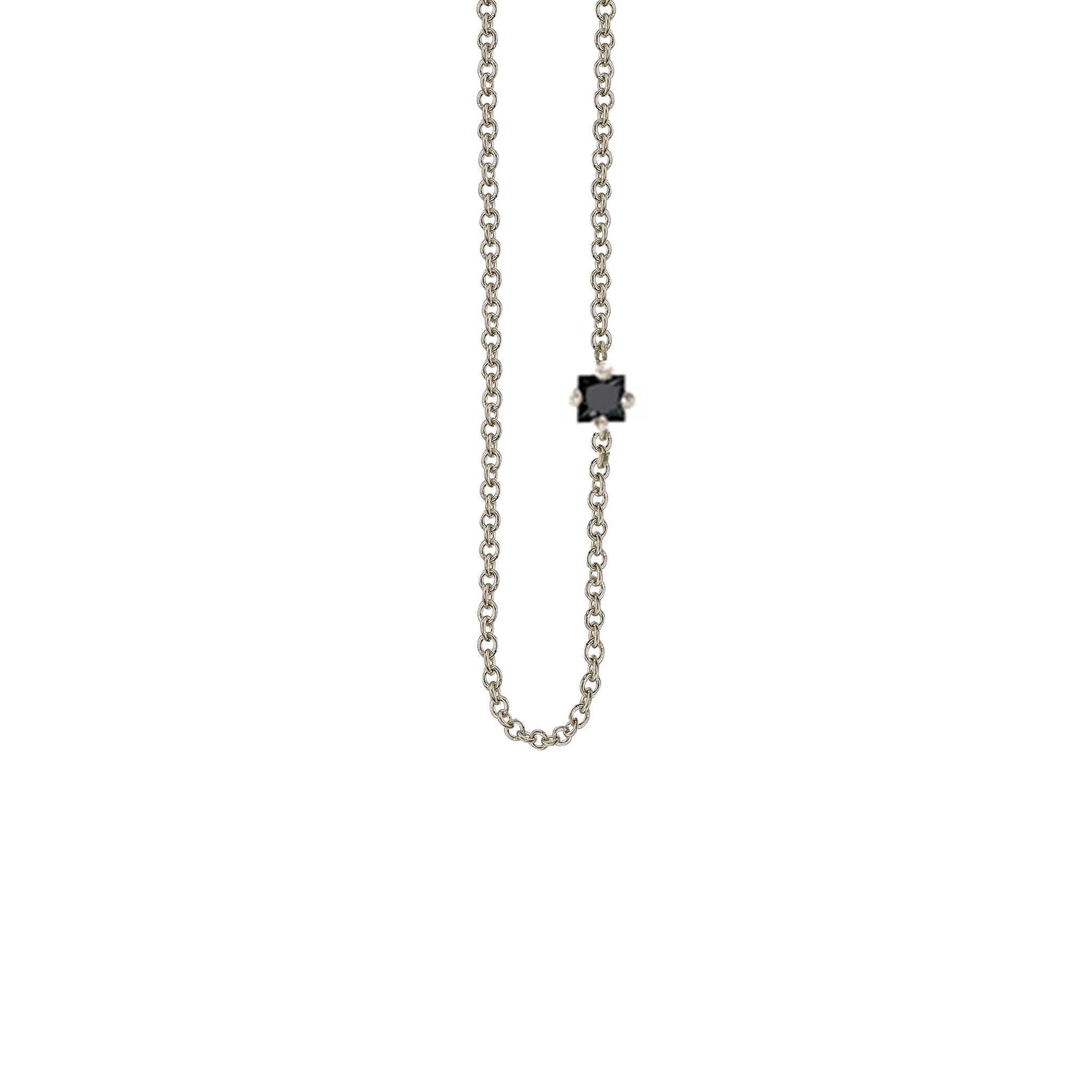 Black Diamond Floating Necklace