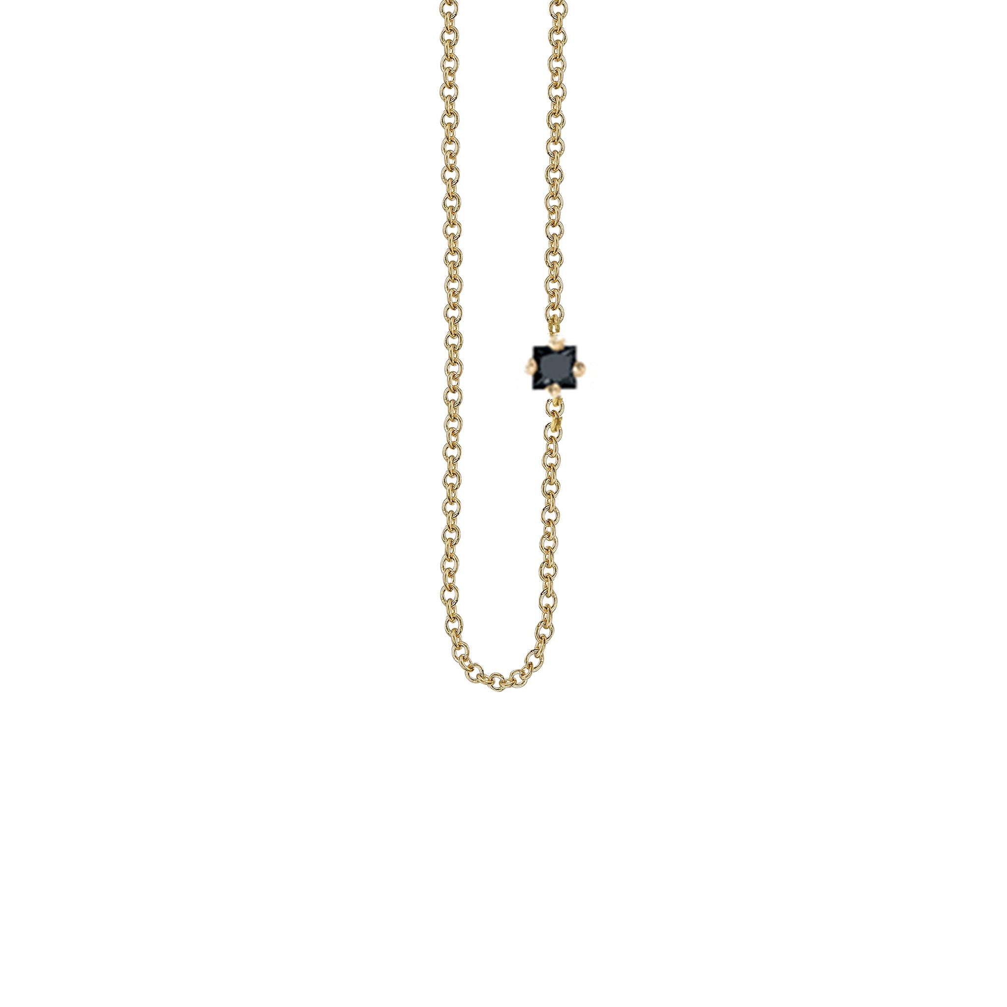 Black Diamond Floating Necklace