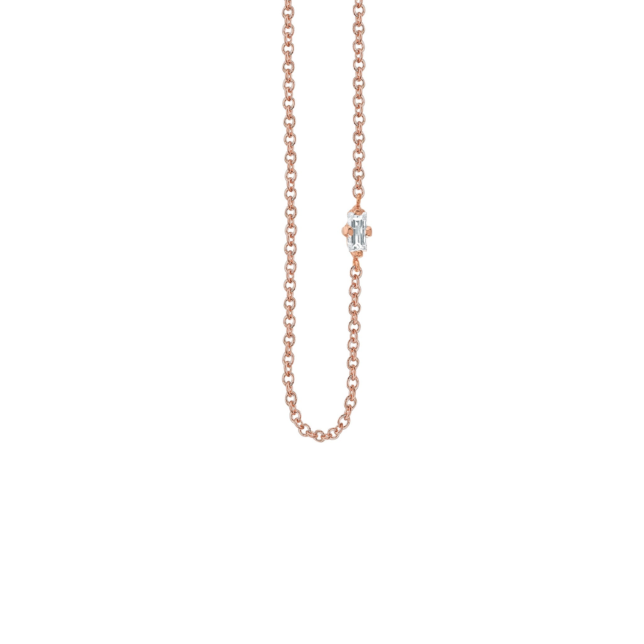 White Diamond Floating Necklace