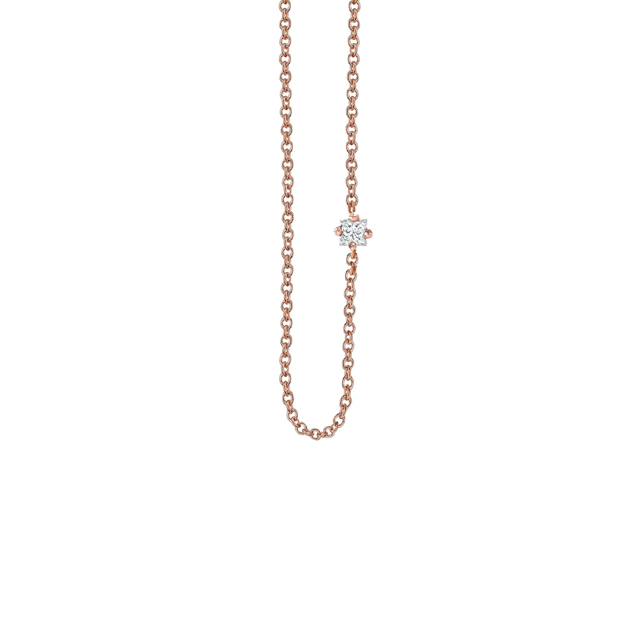 White Diamond Floating Necklace