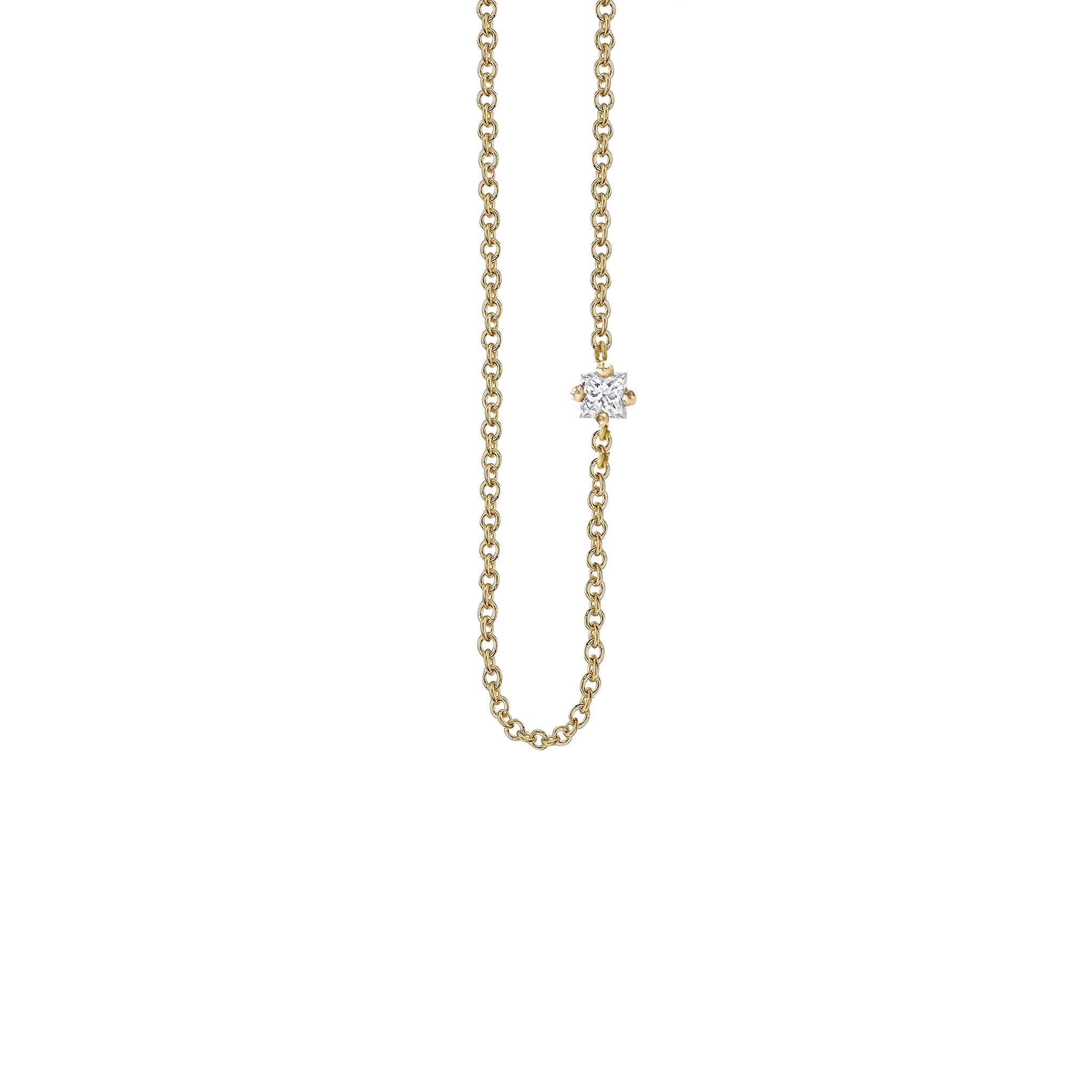 White Diamond Floating Necklace