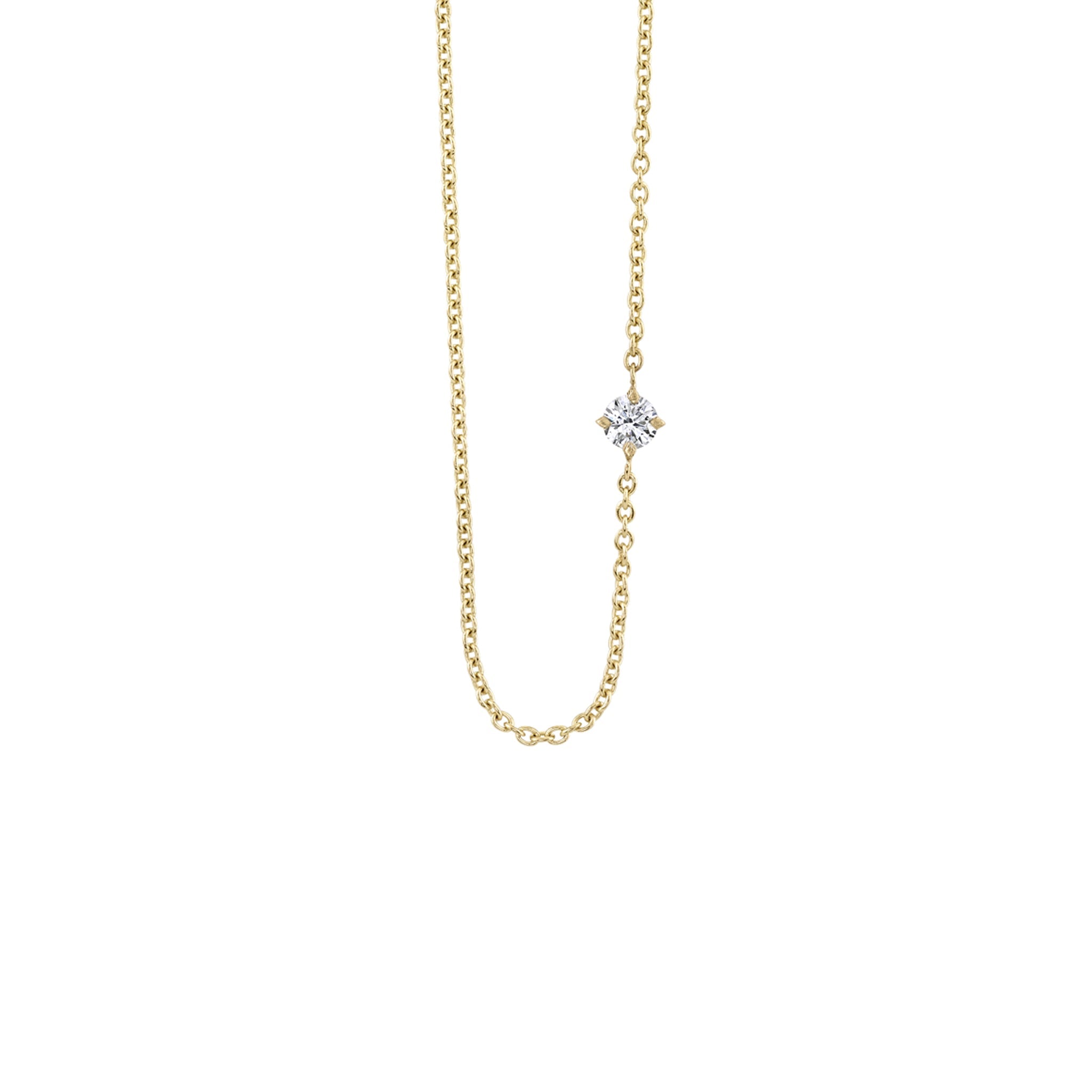 White Diamond Floating Necklace