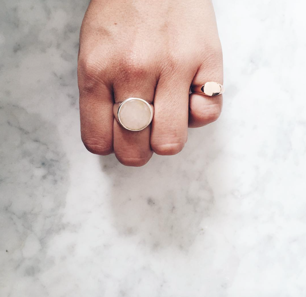 Everett Ring - Rose Quartz