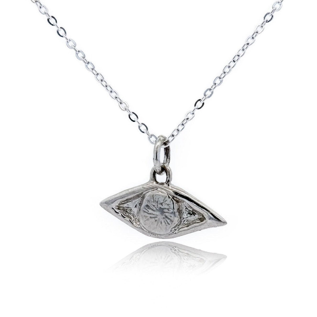 Silver Evil Eye Necklace - Talisman Pendant Necklace