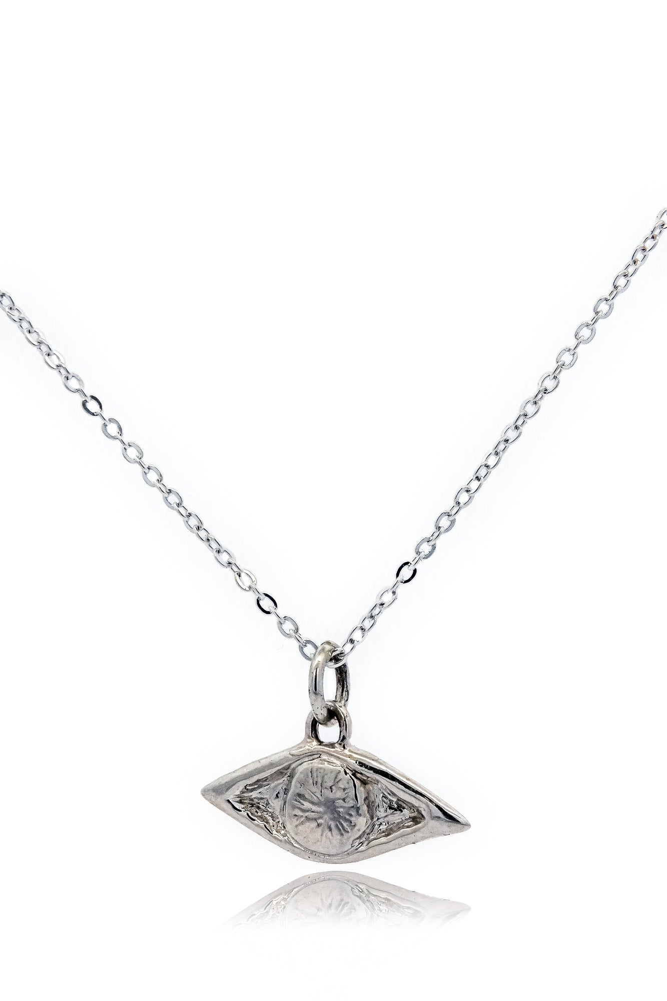 Silver Evil Eye Necklace - Talisman Pendant Necklace