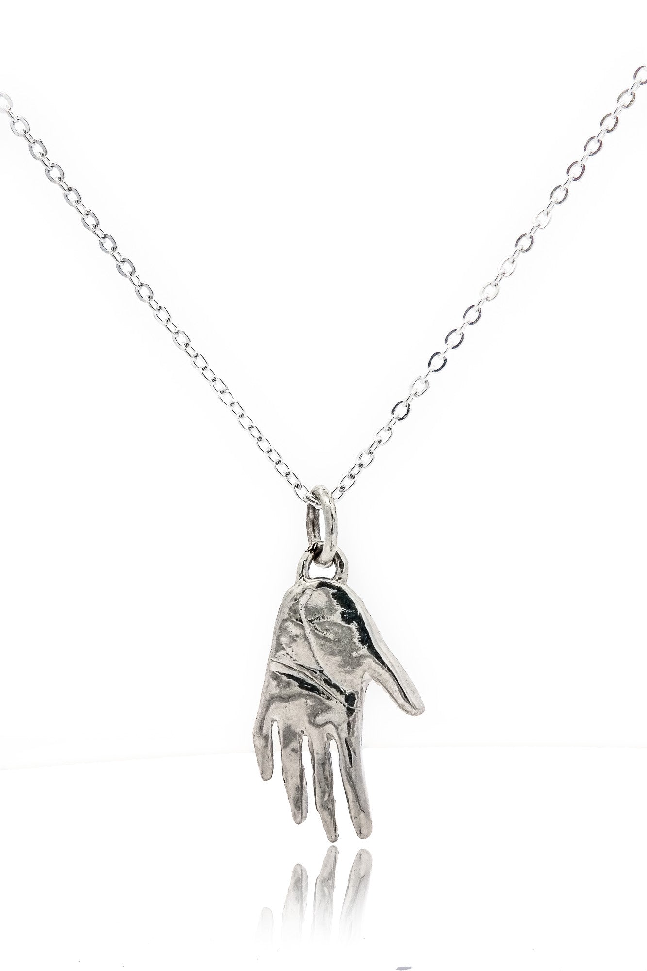 Silver Hand Talisman Necklace