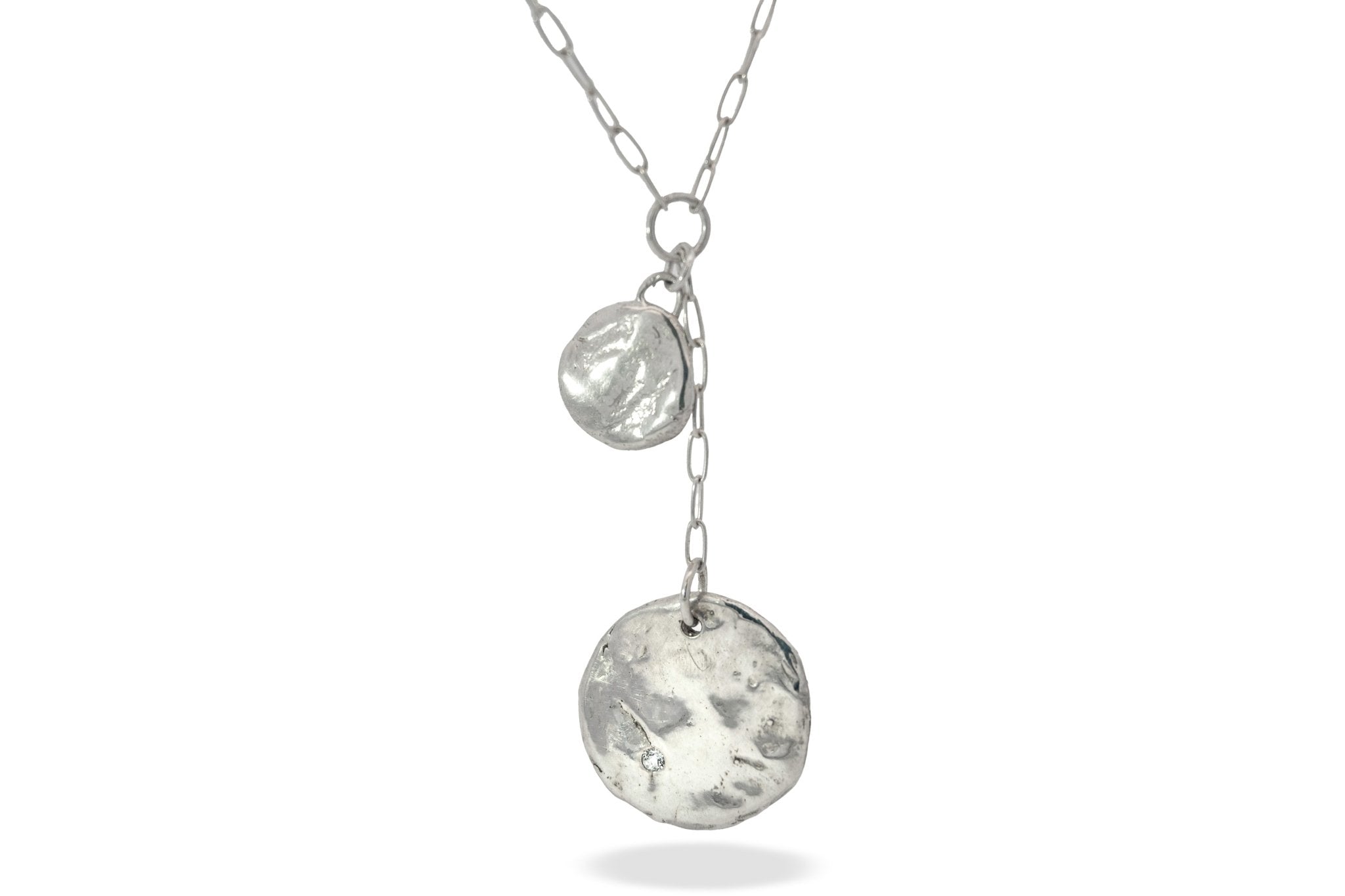 Andromeda Silver Lariat Necklace