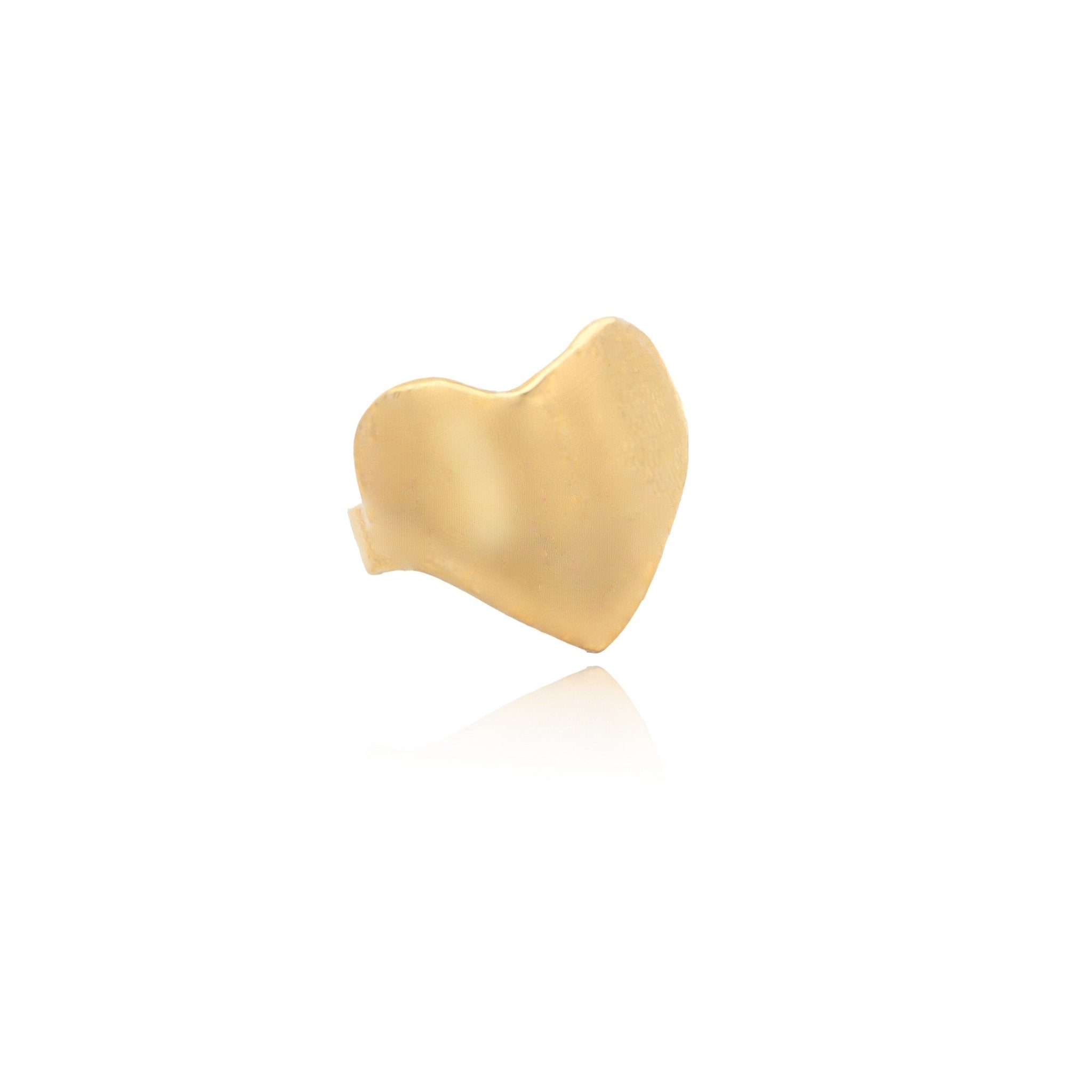 Eros Gold Heart Signet Ring