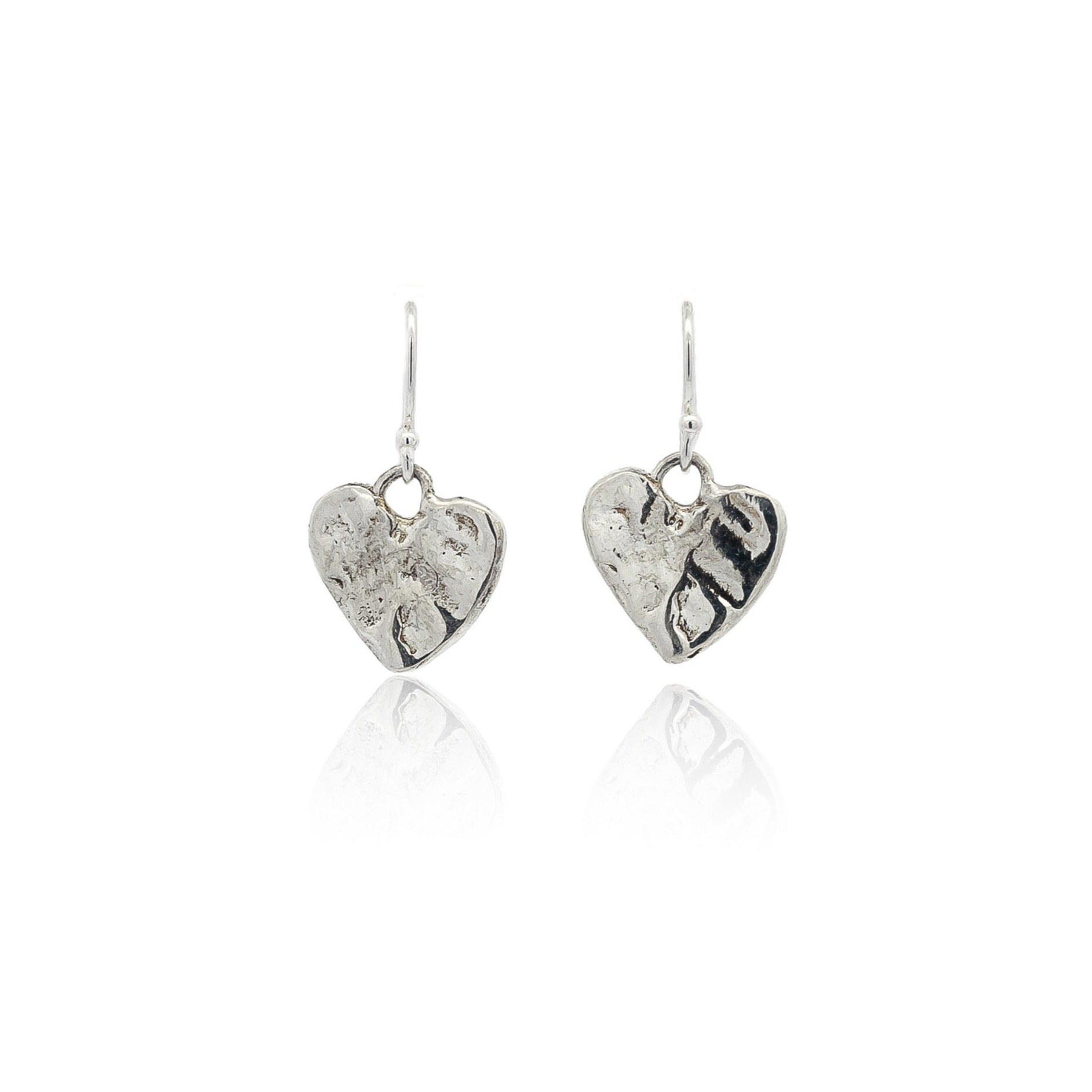 Eros Silver Heart Earrings