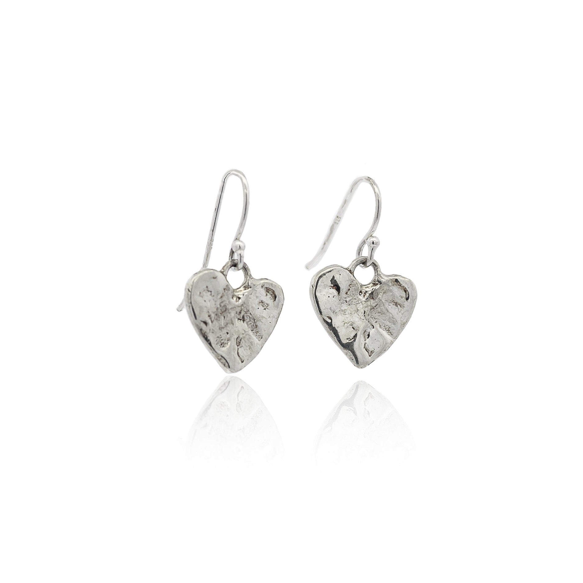 Eros Silver Heart Earrings