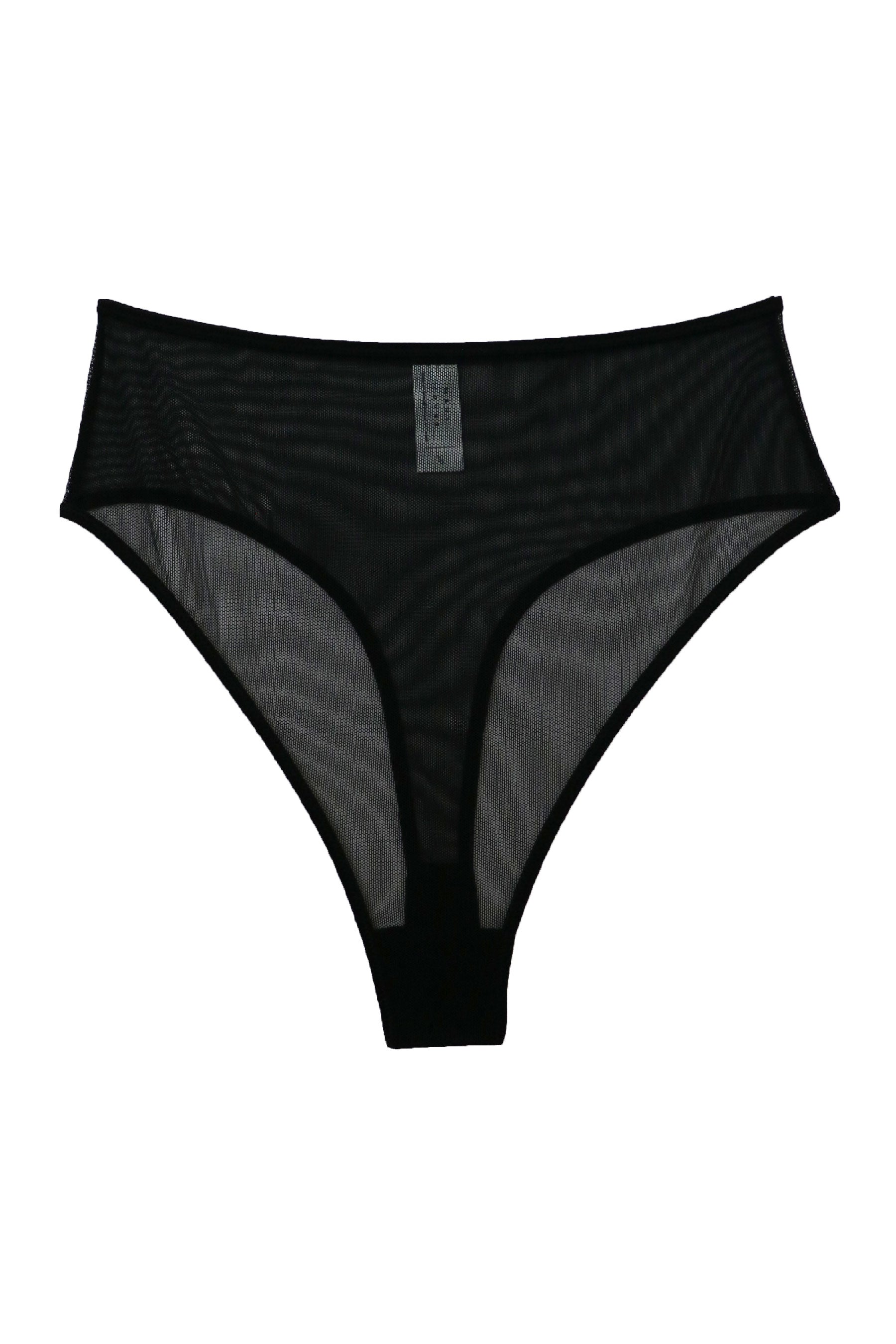 Georgie High Thong in Black