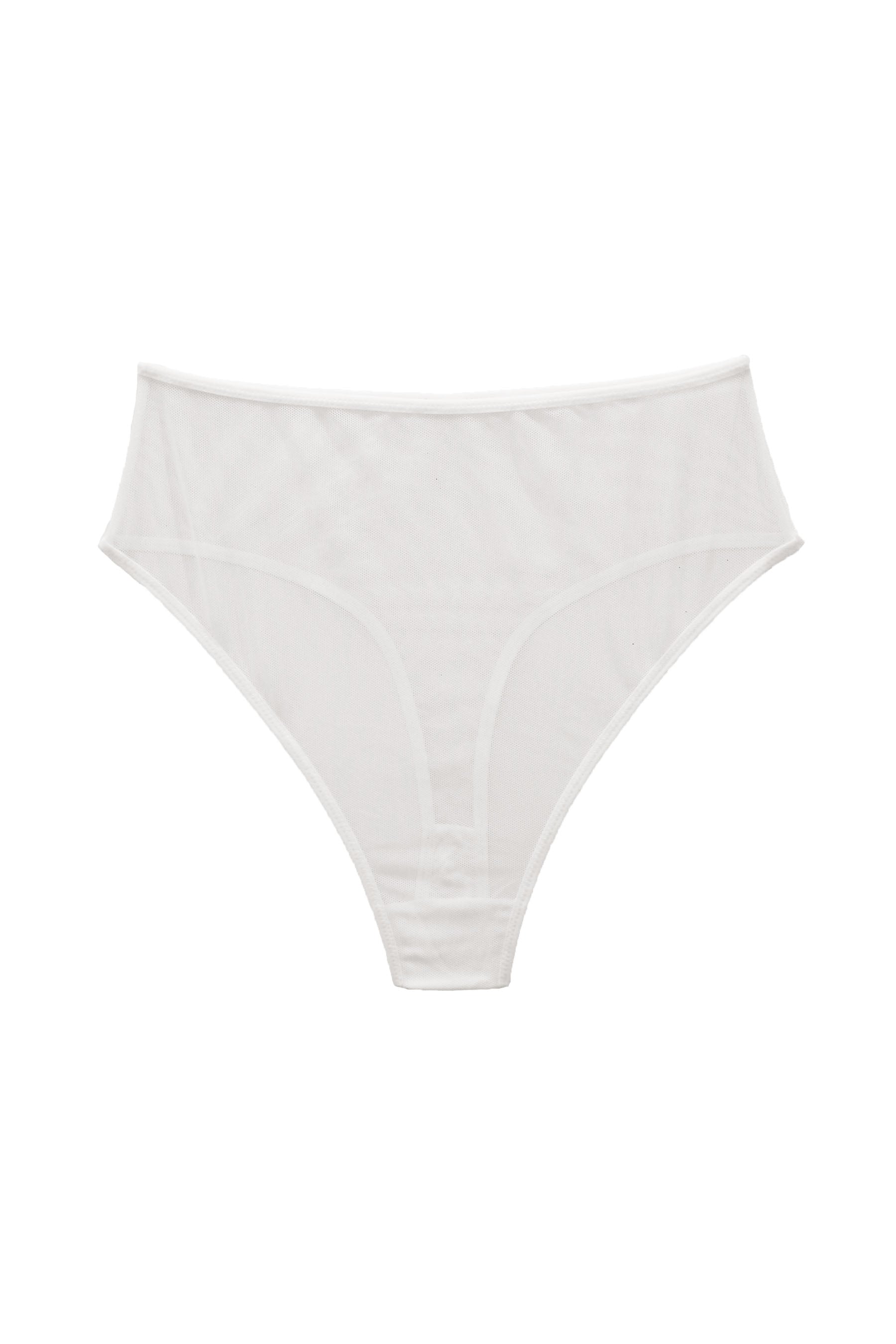 Georgie High Thong in White