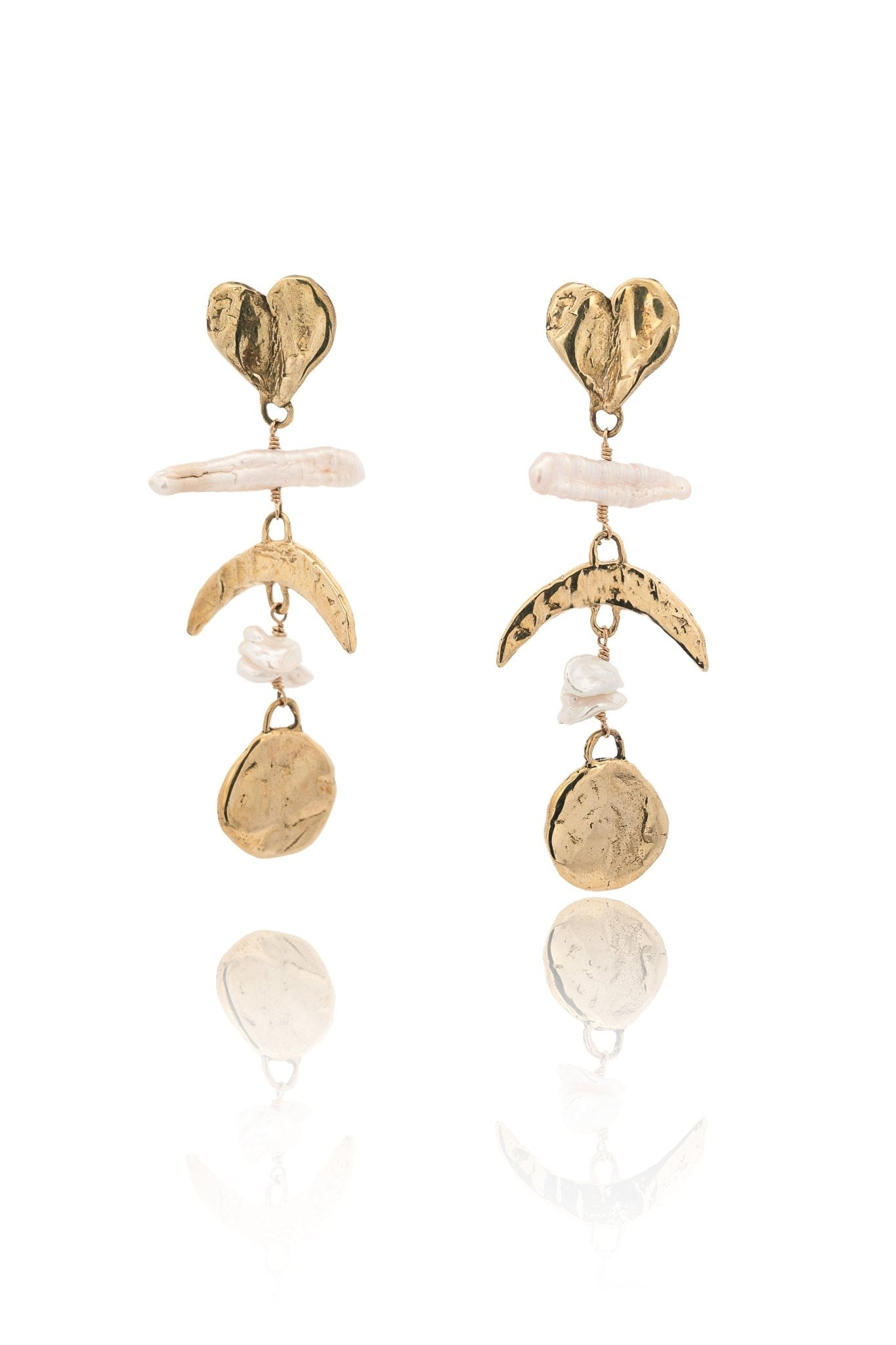 Gold Celestial Ladder Earrings