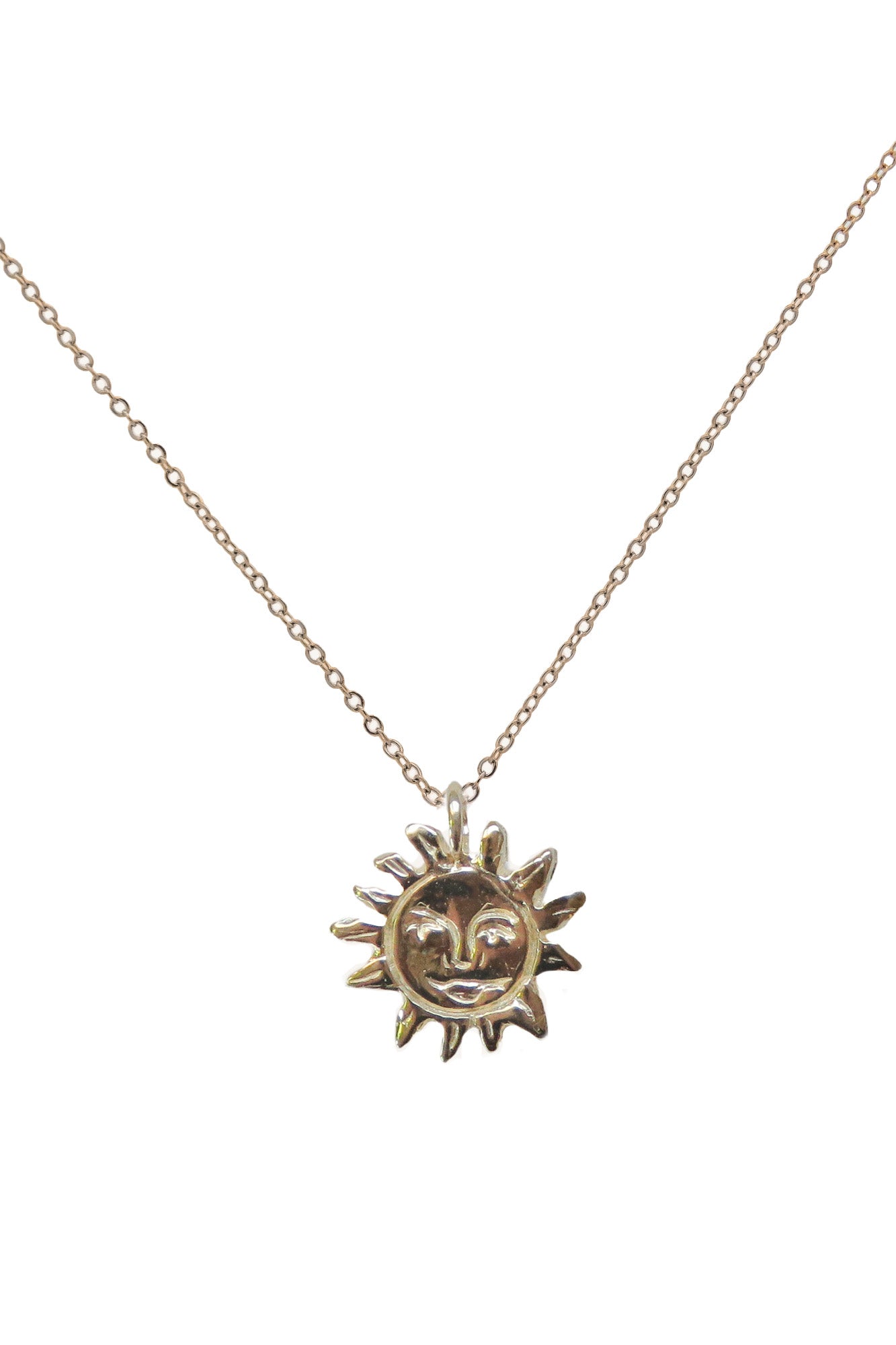 Gold Sun Talisman Necklace