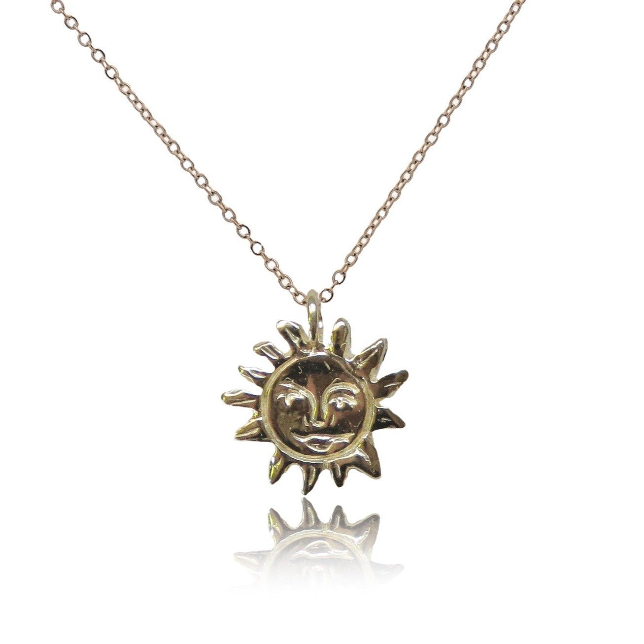 Gold Sun Talisman Necklace