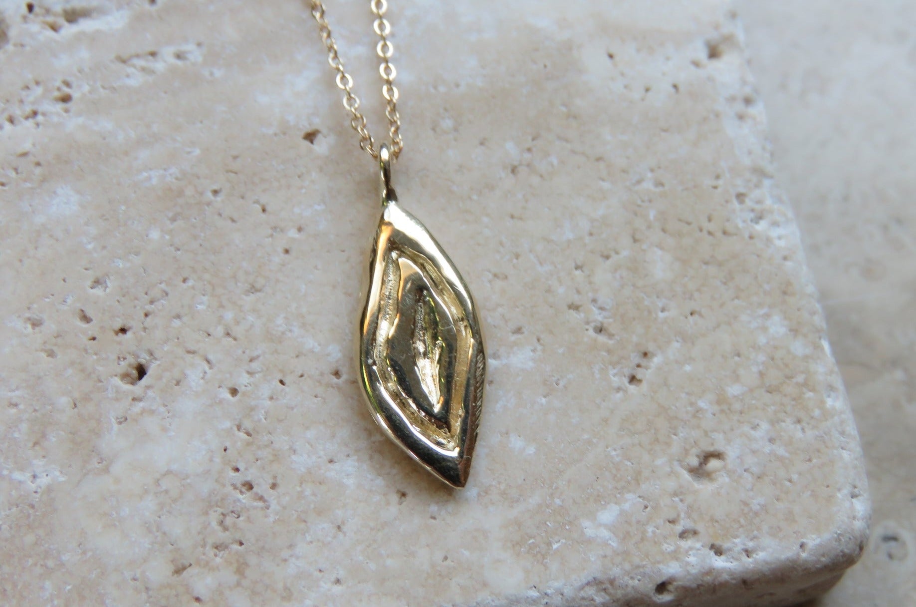 Gold Yoni Talisman Necklace