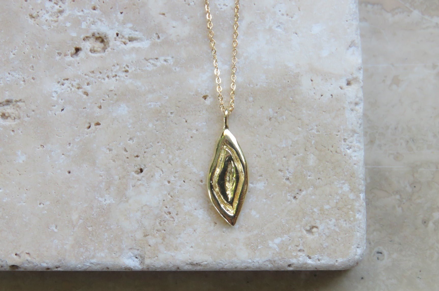 Gold Yoni Talisman Necklace