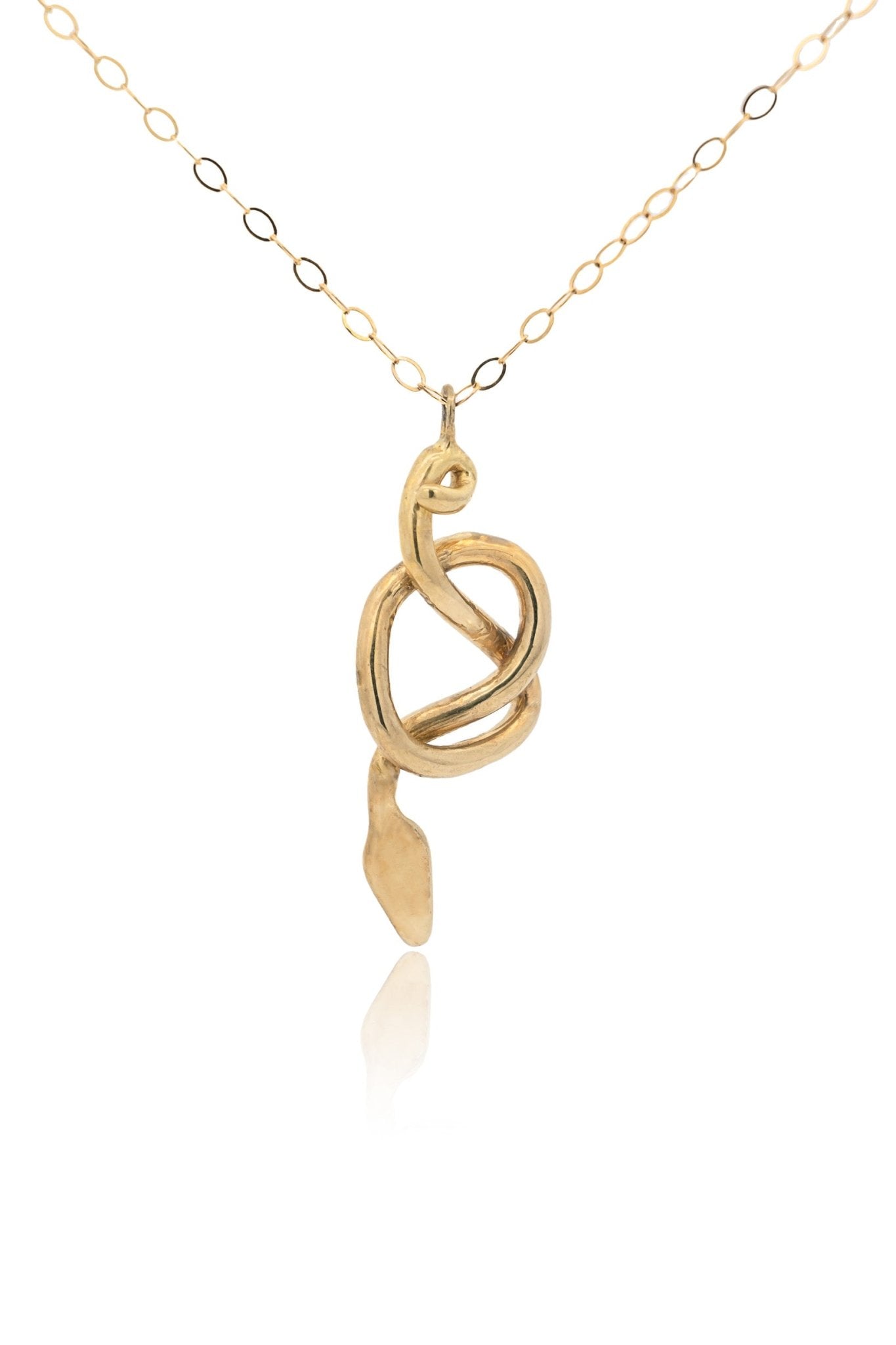 Nyoka Gold Knotted Snake Necklace