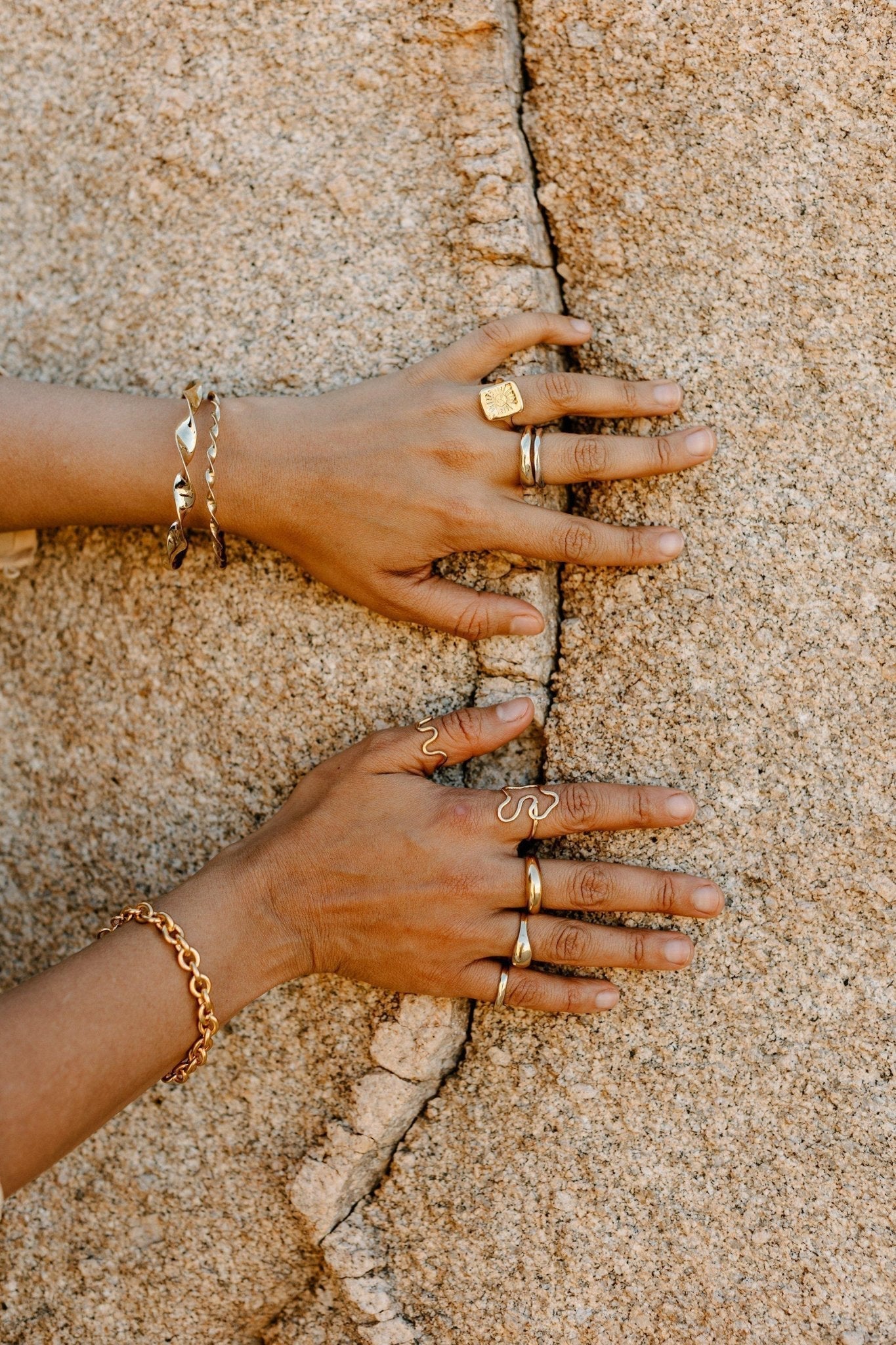 Puddle Ring - Gold Abstract Ring