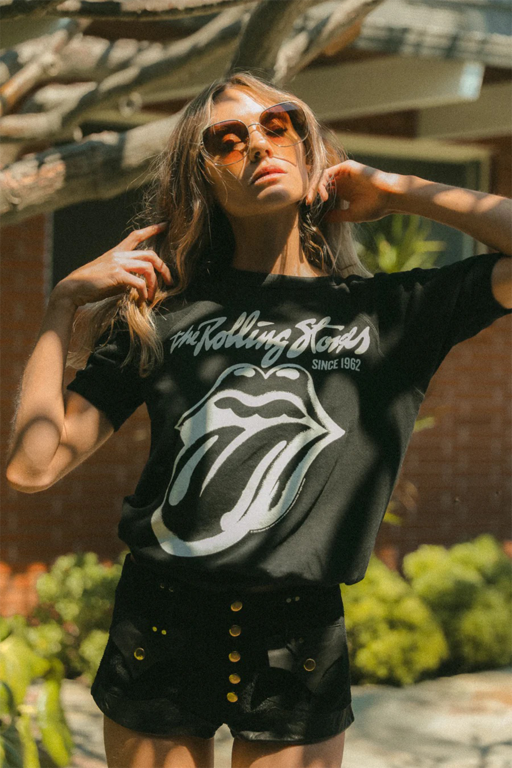 Rolling Stones Black Raglan Tee