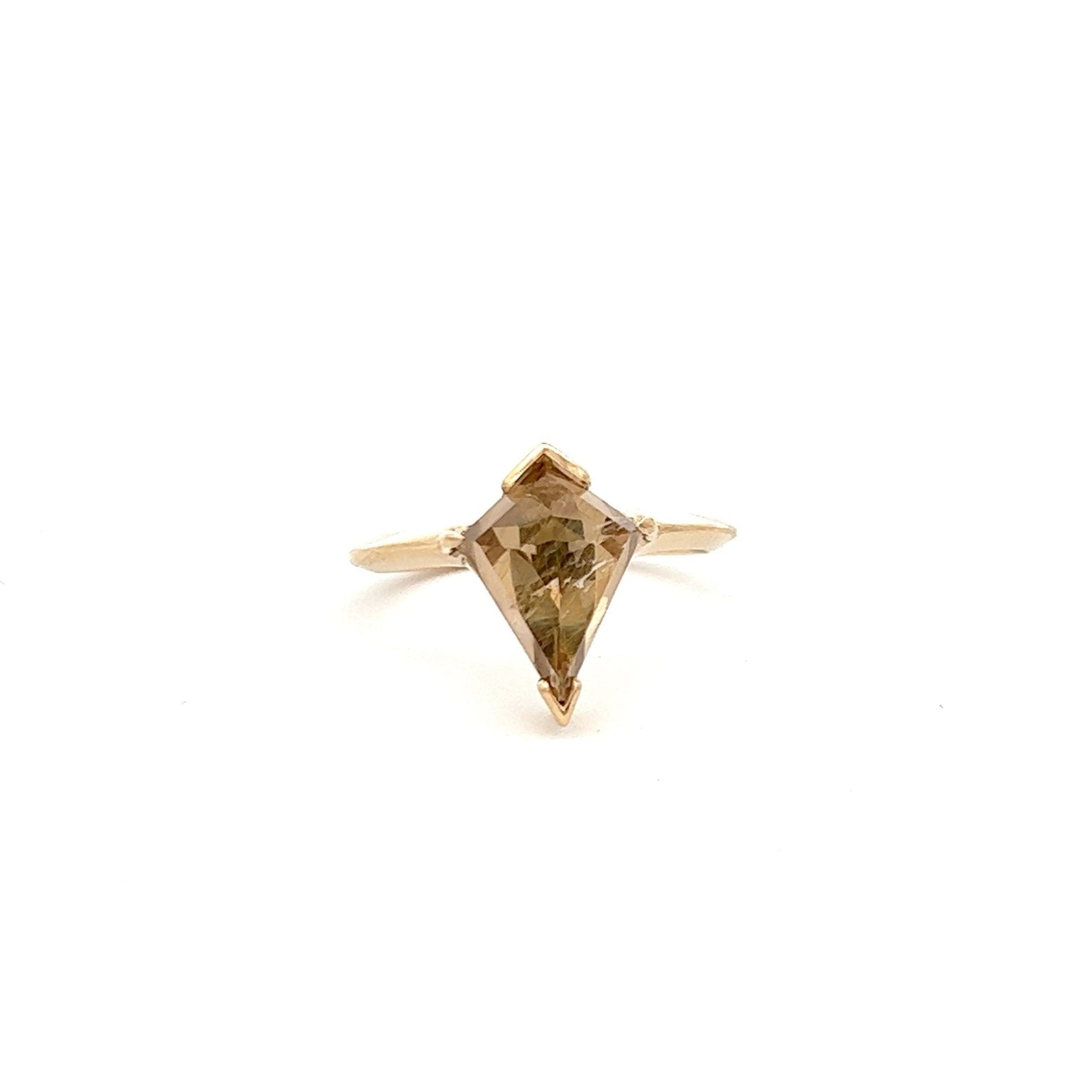 Rutilated Quartz Kite Gold Ring