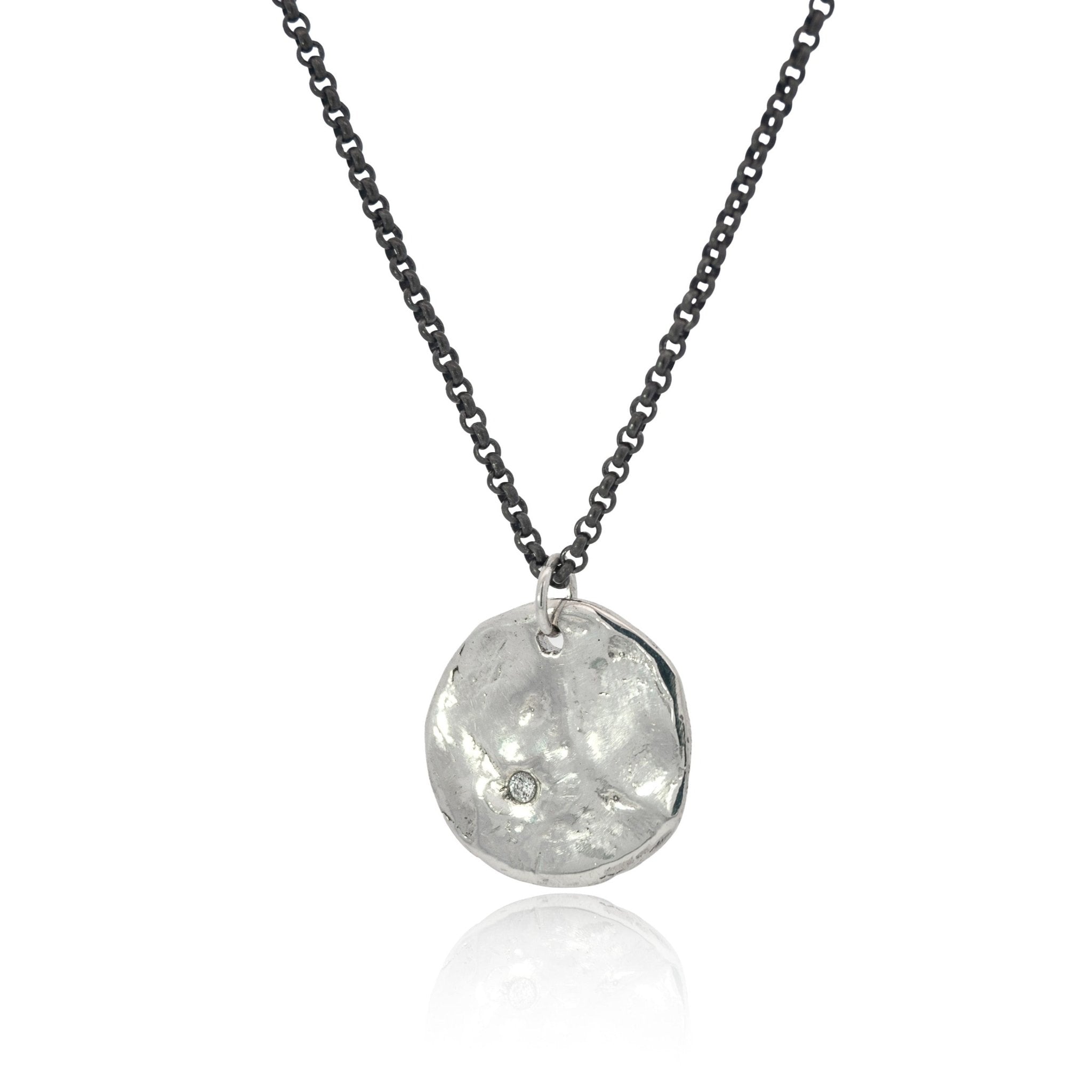 Silver Lunar Gemstone Necklace