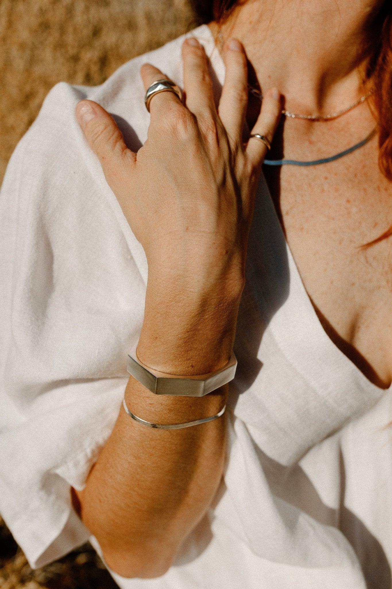 Slinky Silver Herringbone Chain Bracelet