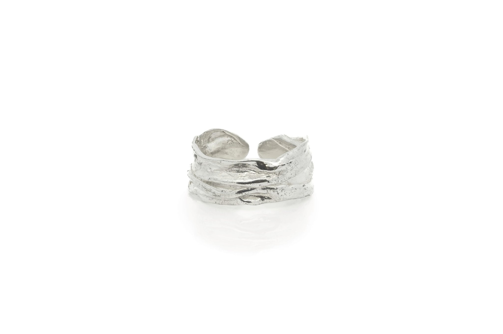 Strata Silver Band Ring