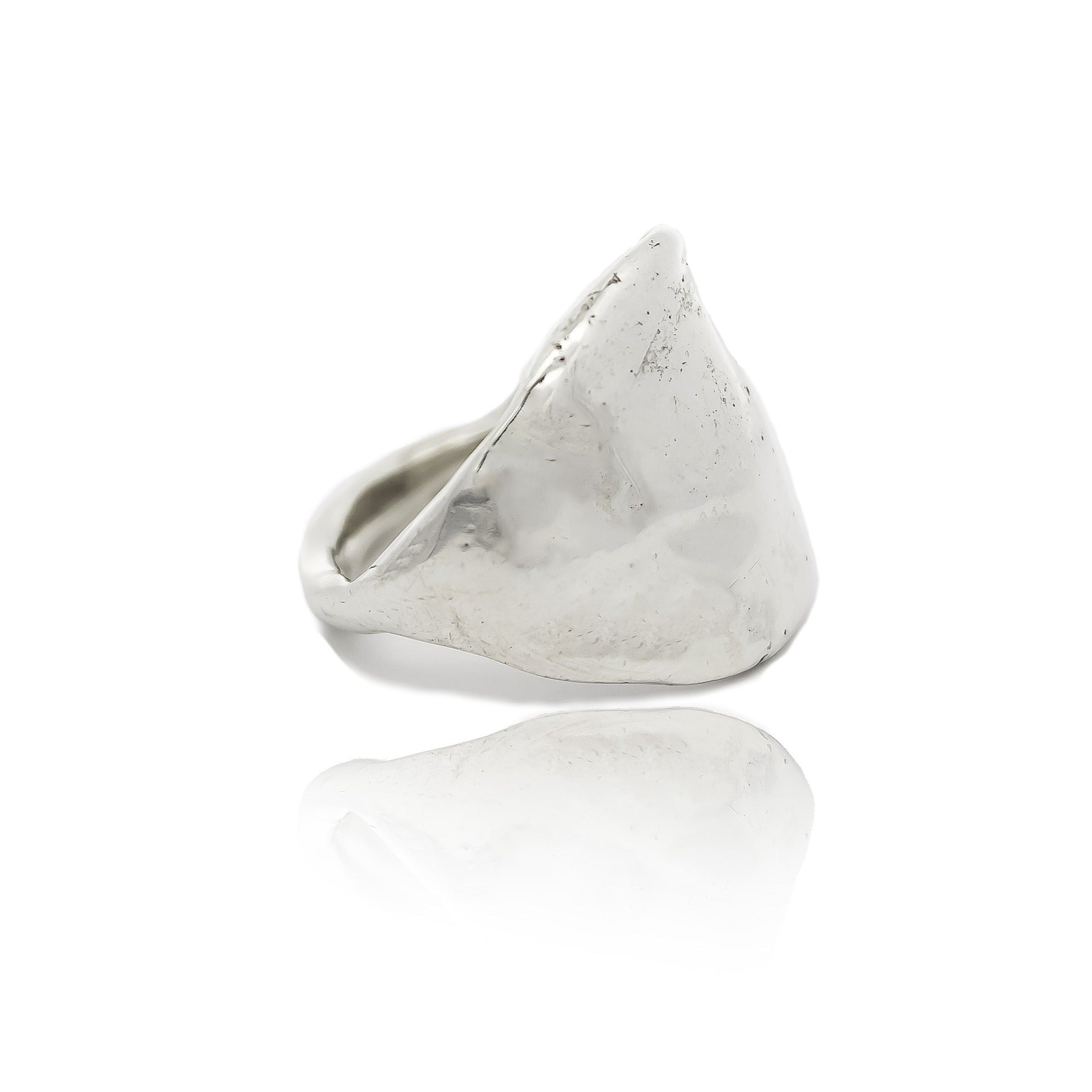 The Protector Ring  - Silver Shield Signet Ring