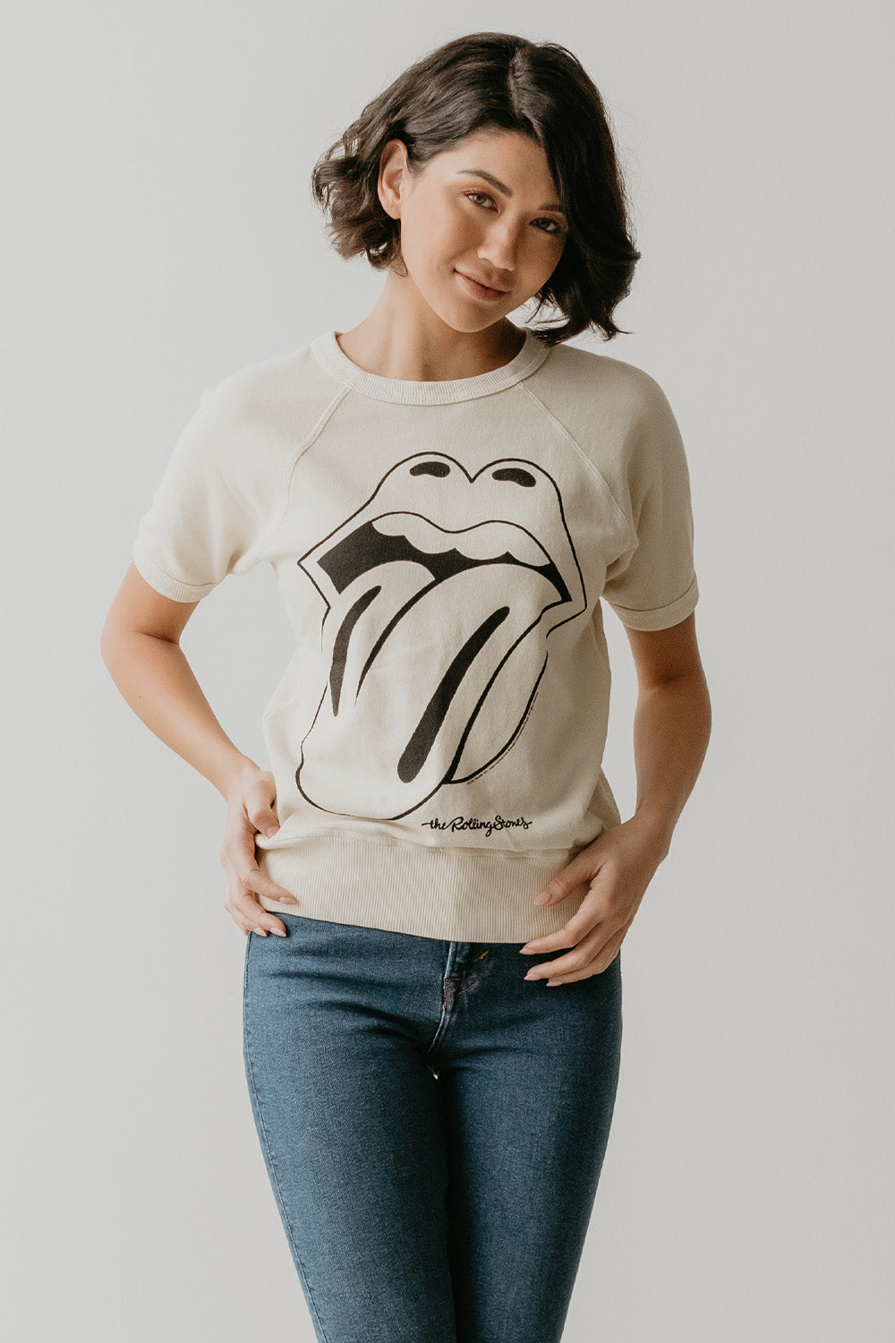 Rolling Stones Ivory Raglan Tee