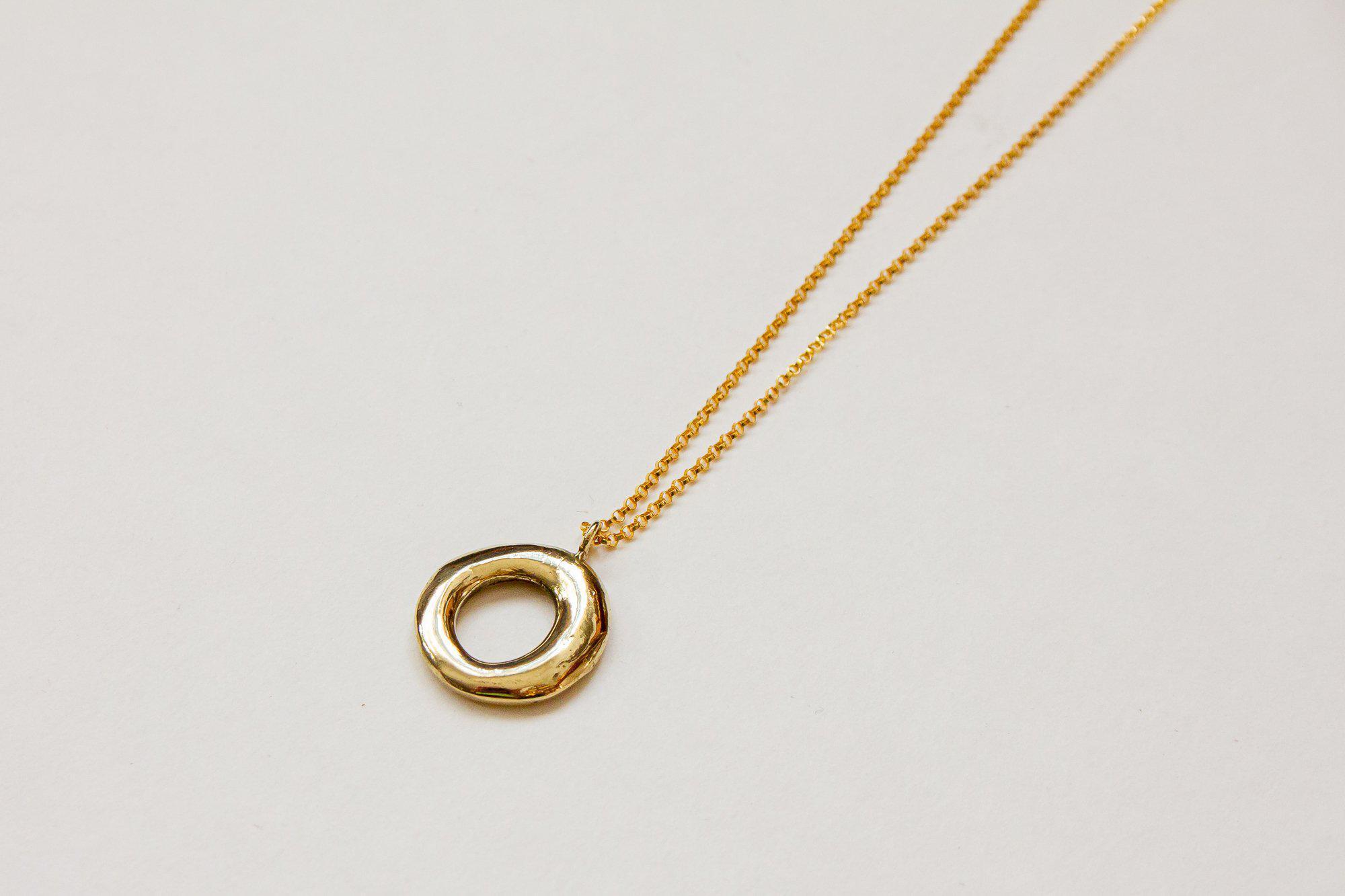 Void Necklace - Organic Open Circle Pendant