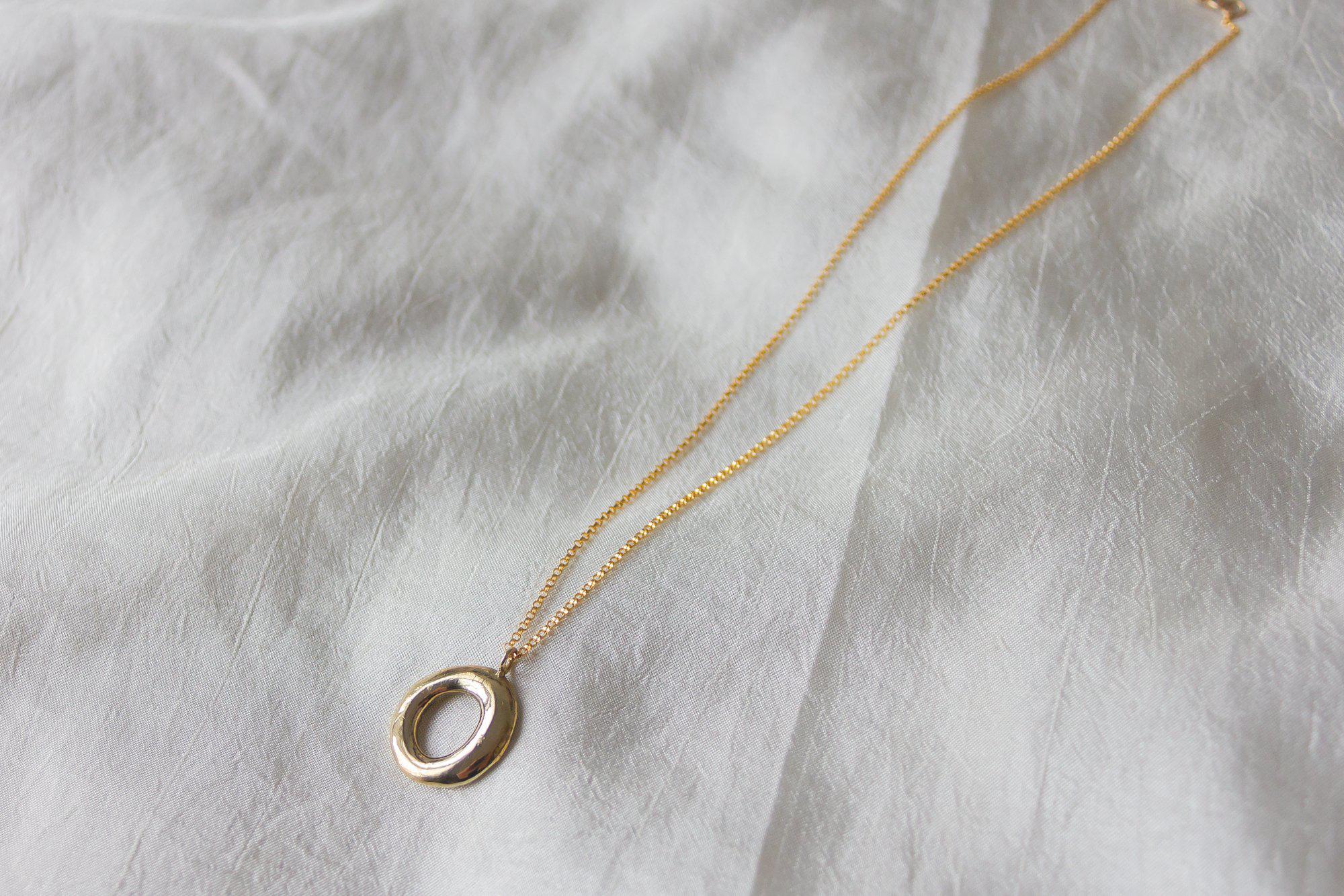 Void Necklace - Organic Open Circle Pendant