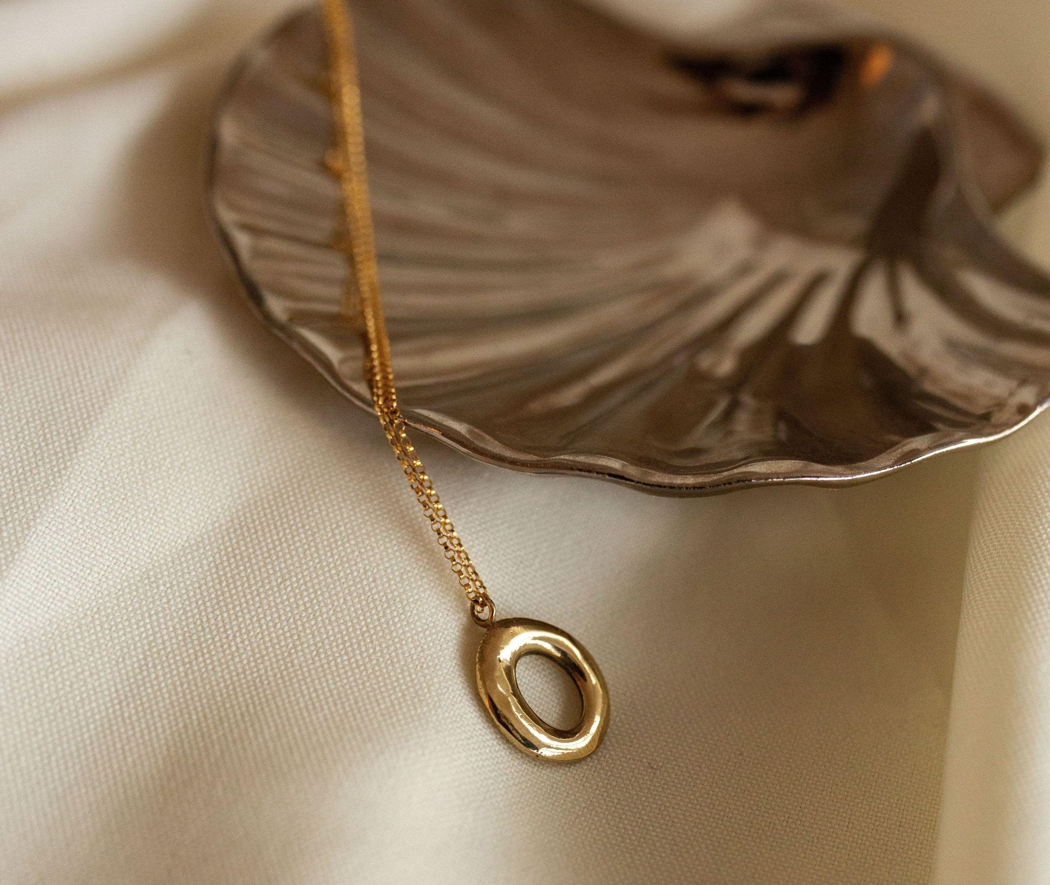 Void Necklace - Organic Open Circle Pendant