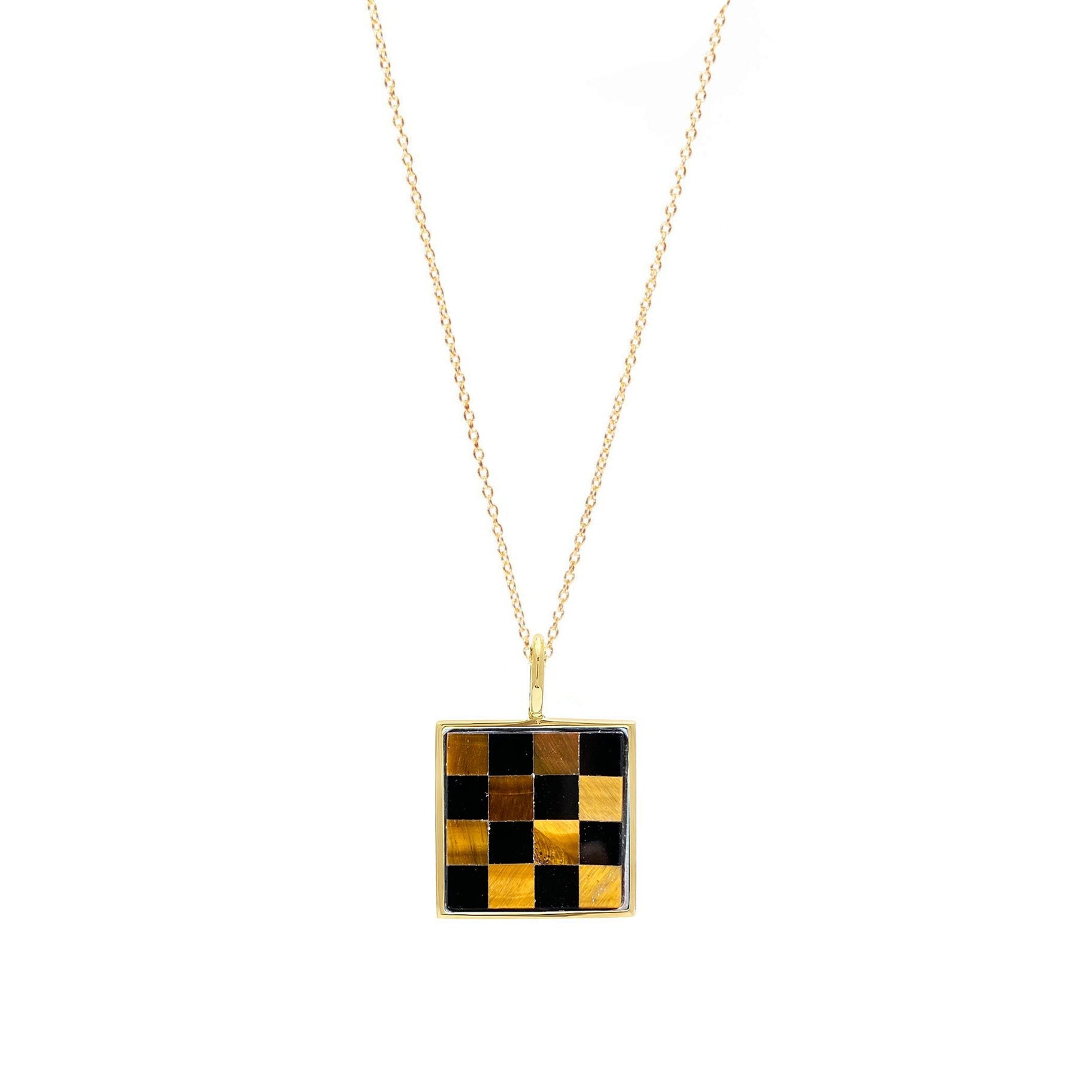 Samuel Necklace - Tiger's Eye Cable Link Chain