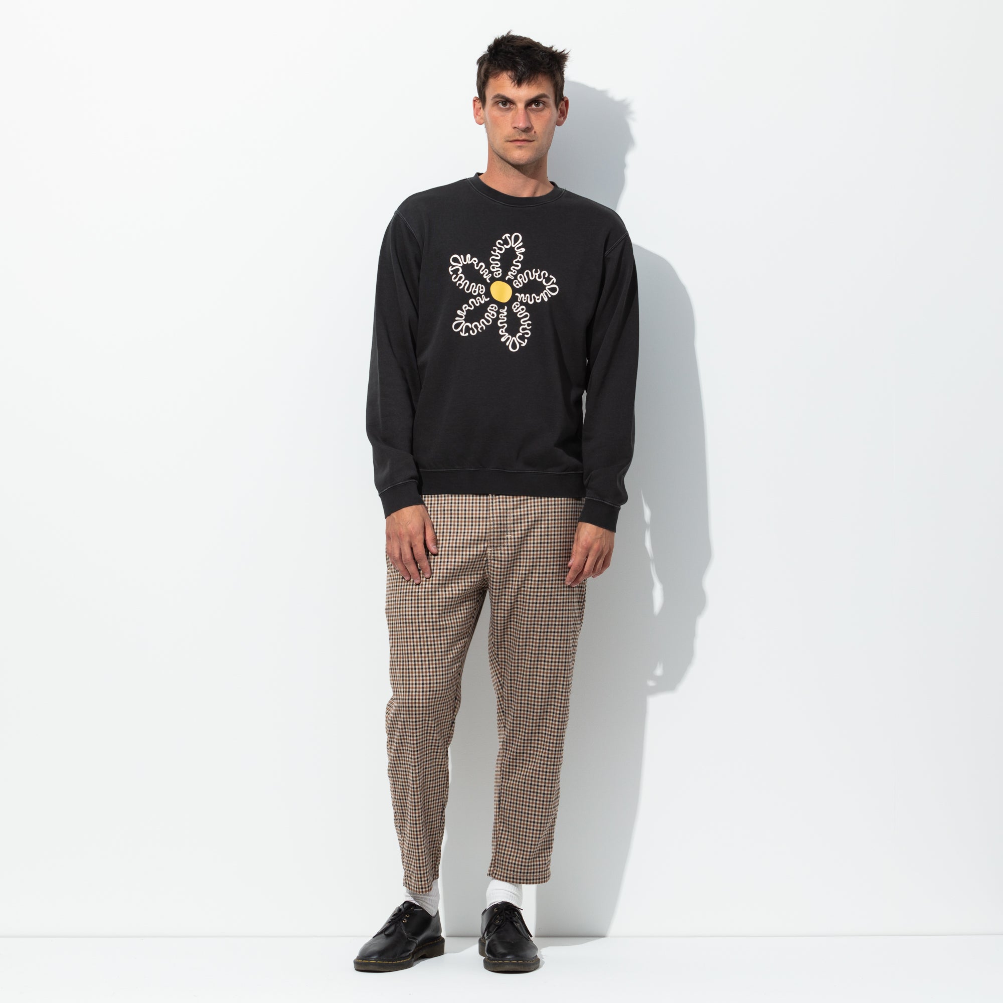 Camino Crew Sweatshirt in Dirty Black