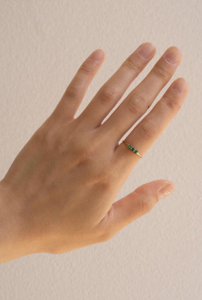 3S Emerald Ring