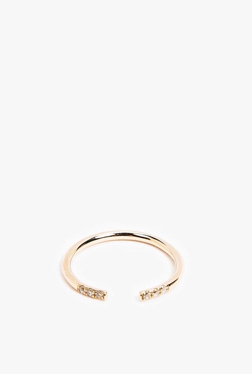 White Equilibrium Cuff Ring