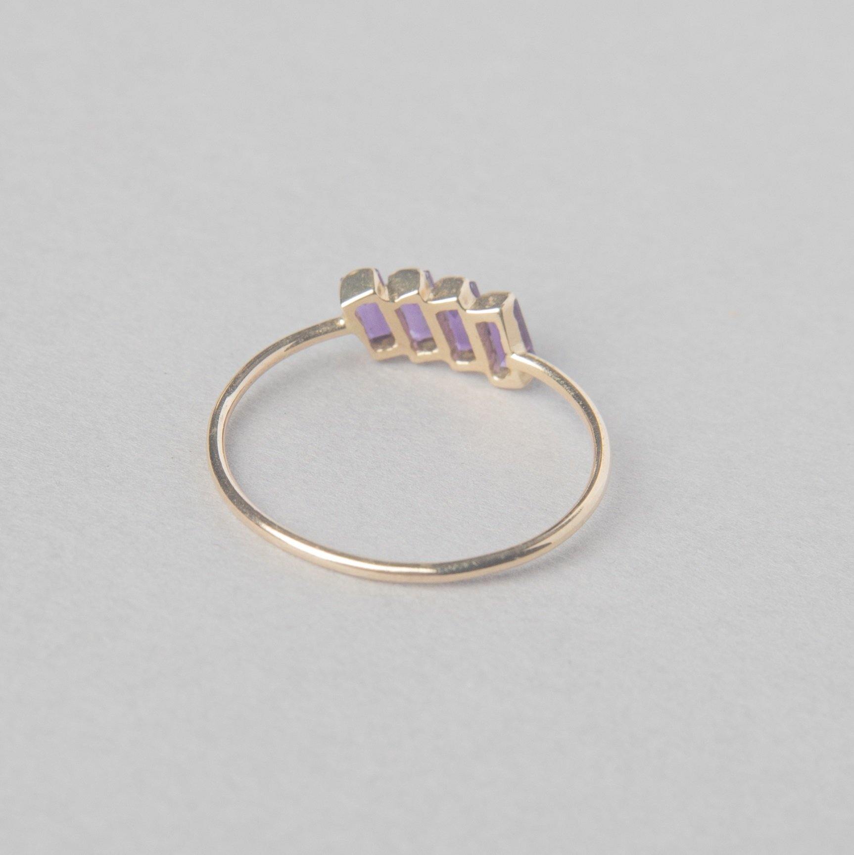 AMYTHIST BAGUETTE RING