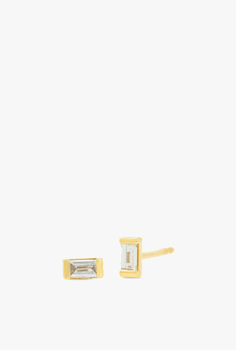 Diamond Baguette Studs