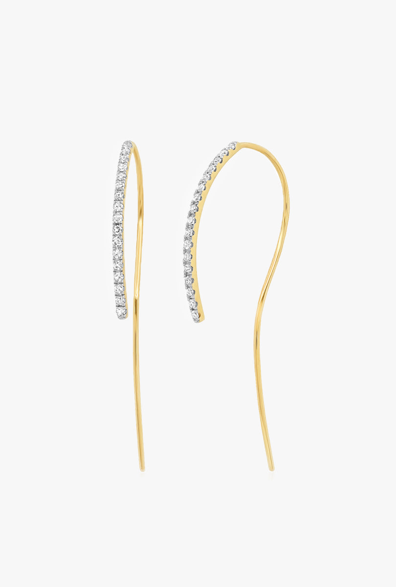 Diamond Hook Earrings