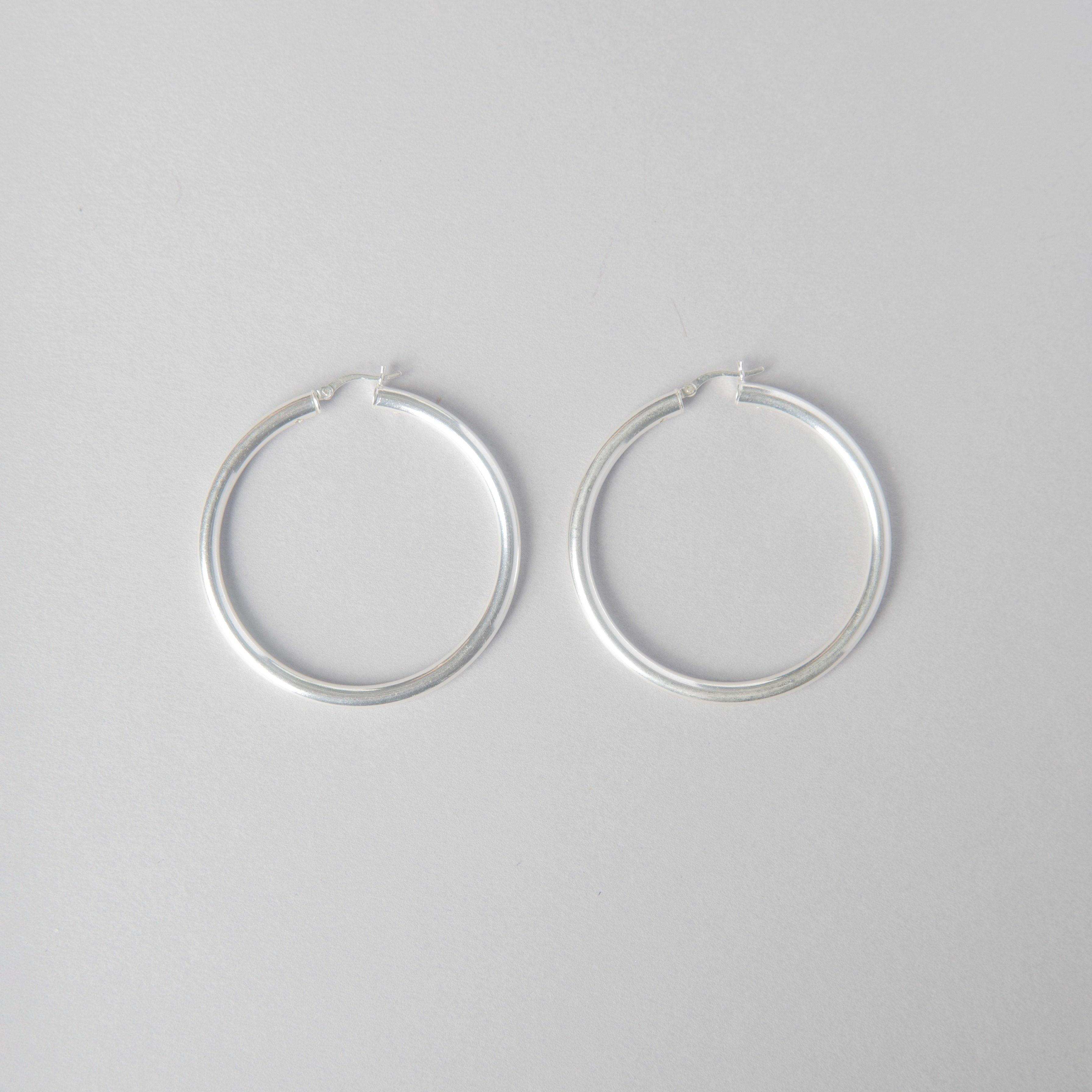 STERLING SILVER HOOP EARRINGS