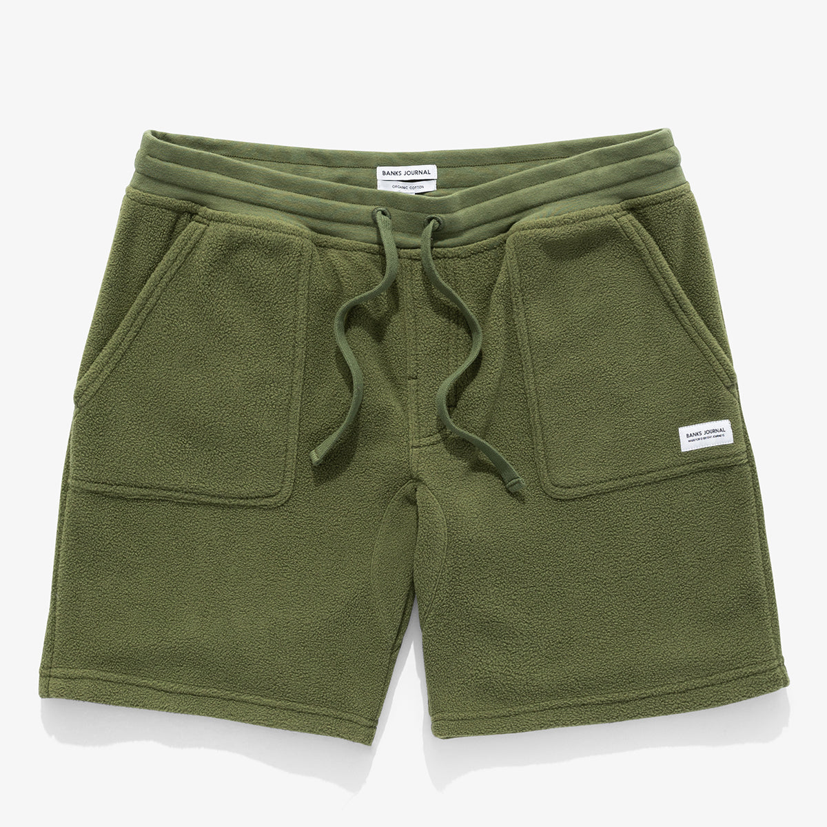 Big Bear Polar Fleece Elastic Walkshort in Dark Olive