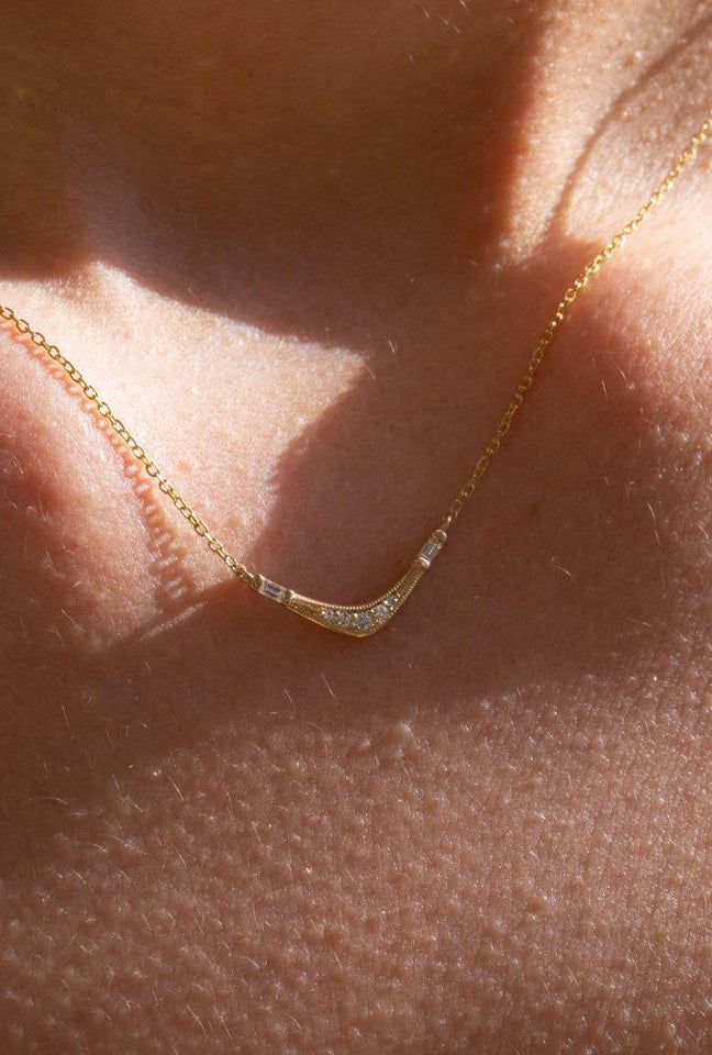 Baguette Wave Necklace