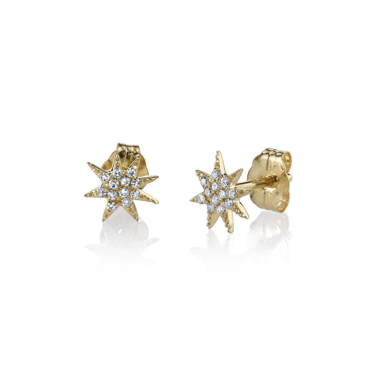 Pave Single Shooting Star Earrings